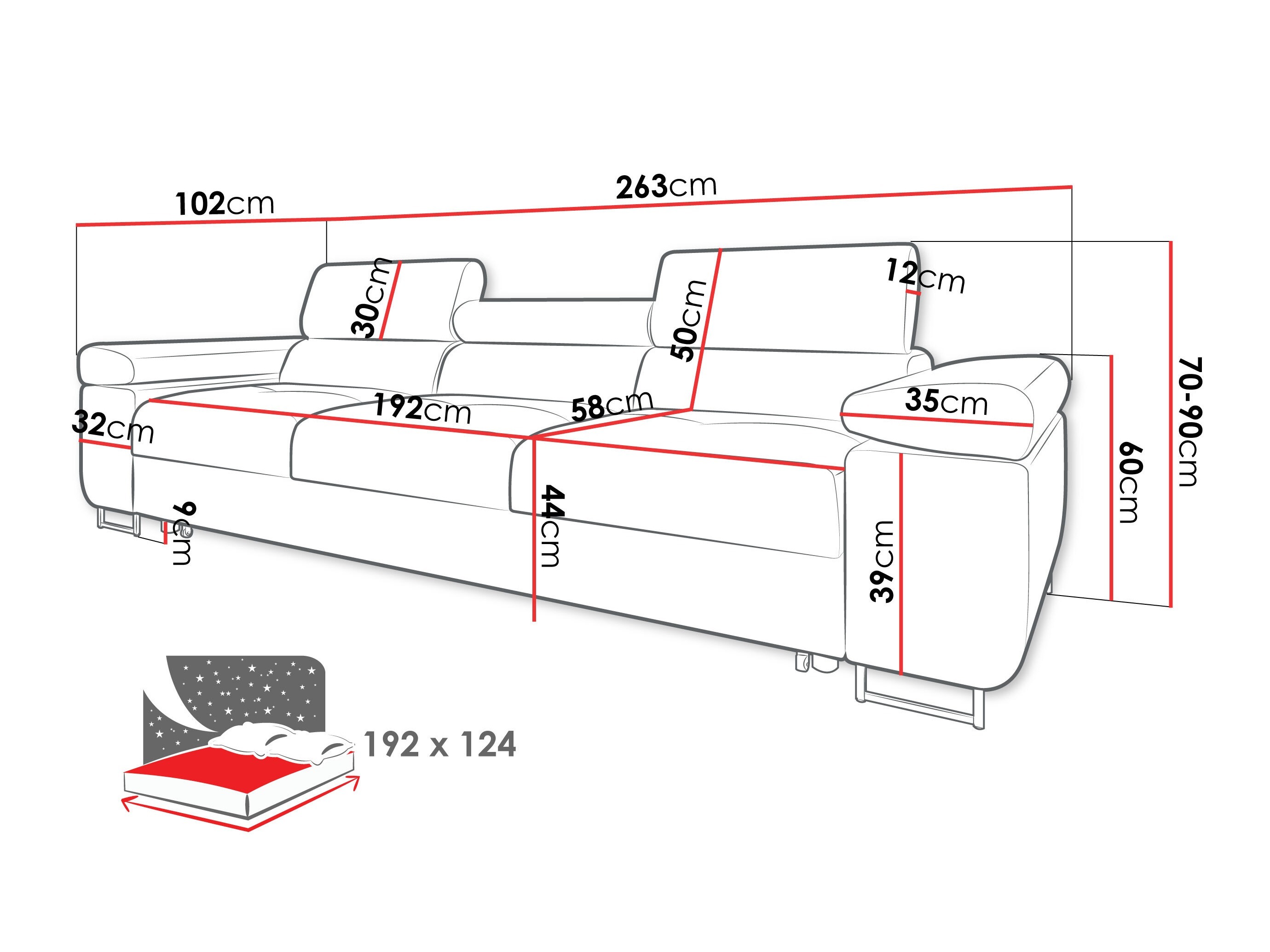 Schlafsofa Comfivo Vinetum (Manila 02)