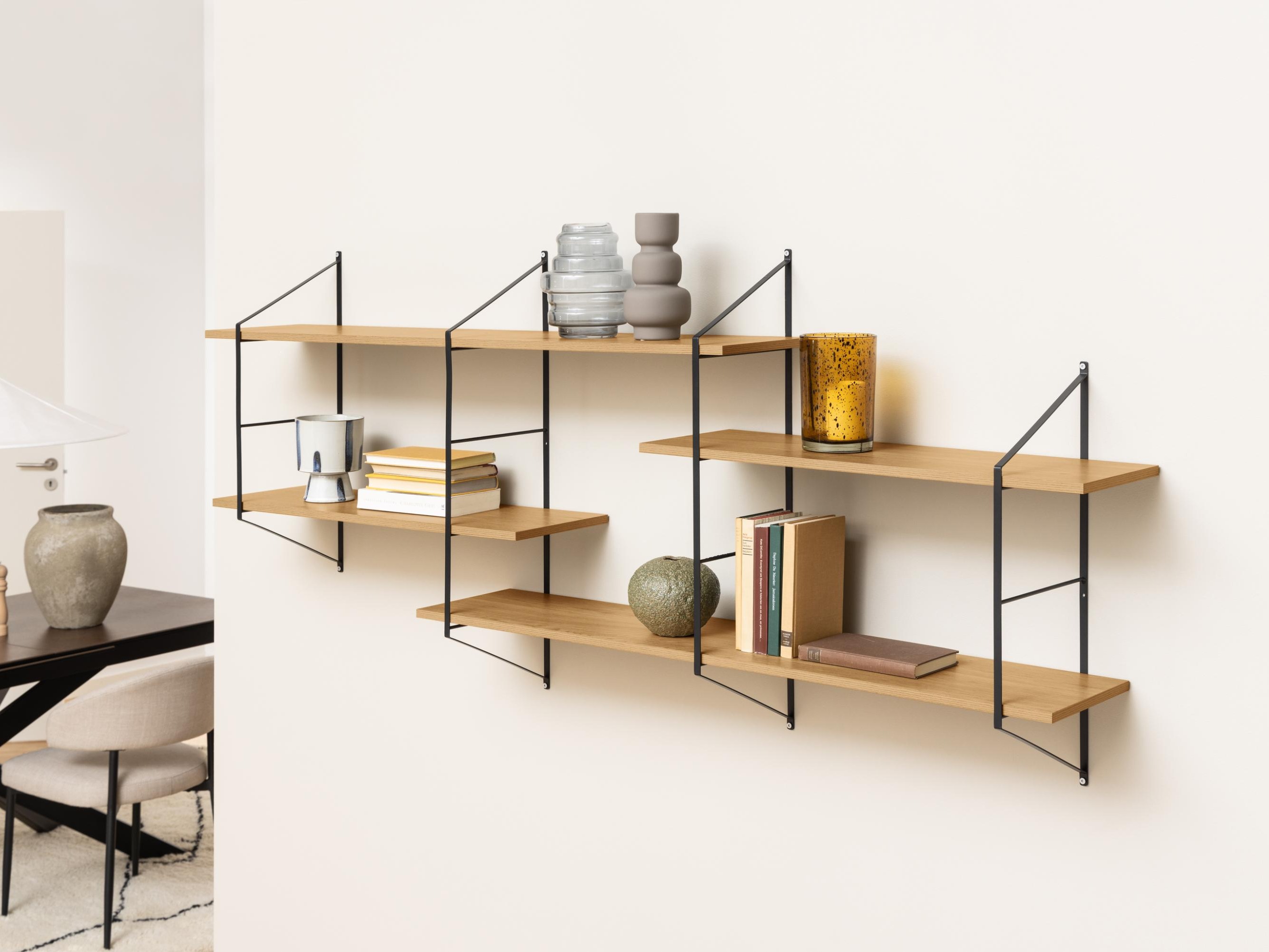 Wandregal Norsica 447 (Hellbraun + Schwarz)