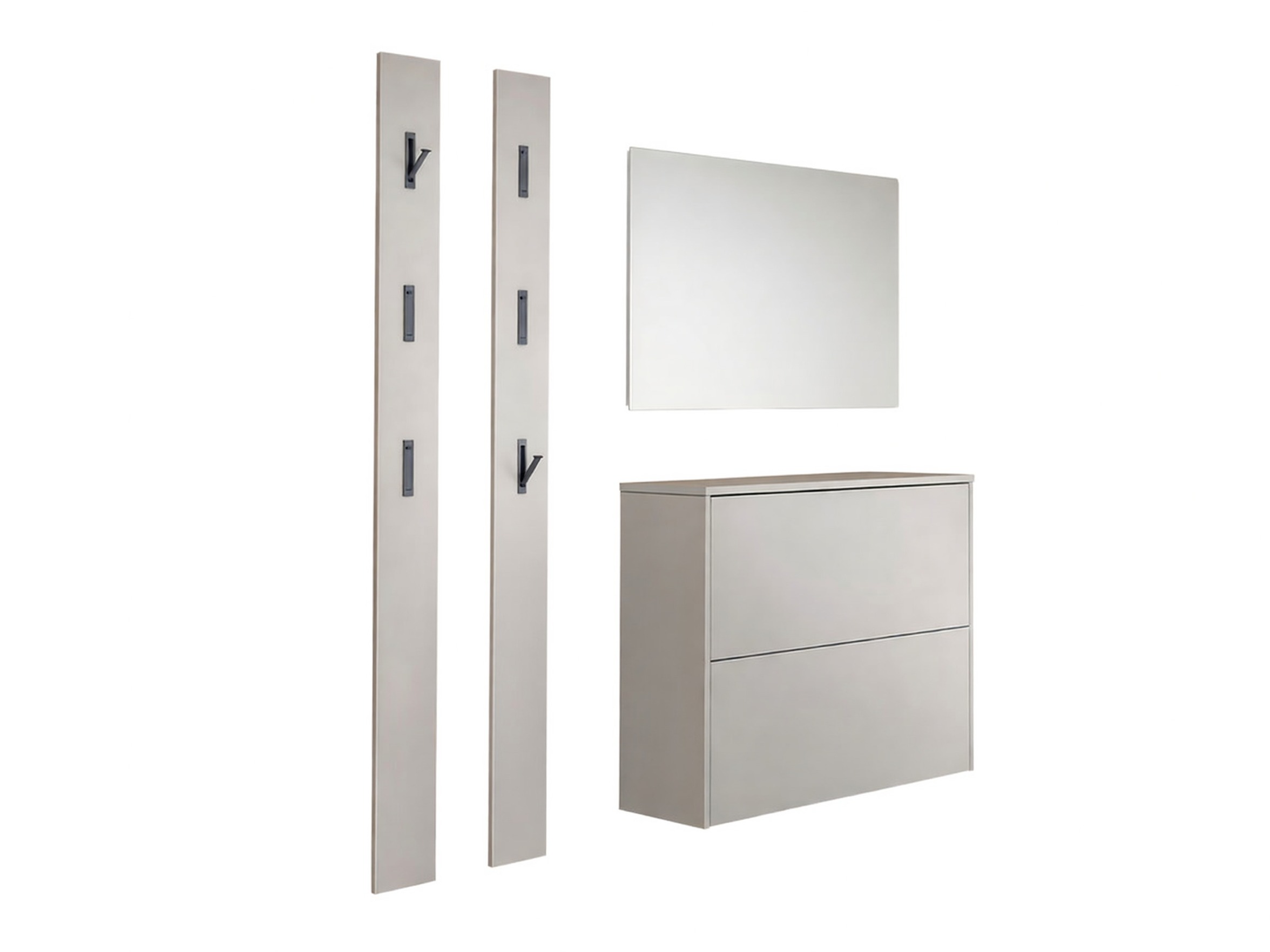 Flurgarnitur Levfena 103 (Kaschmir + Navarra eichenholzoptik + Weiss)