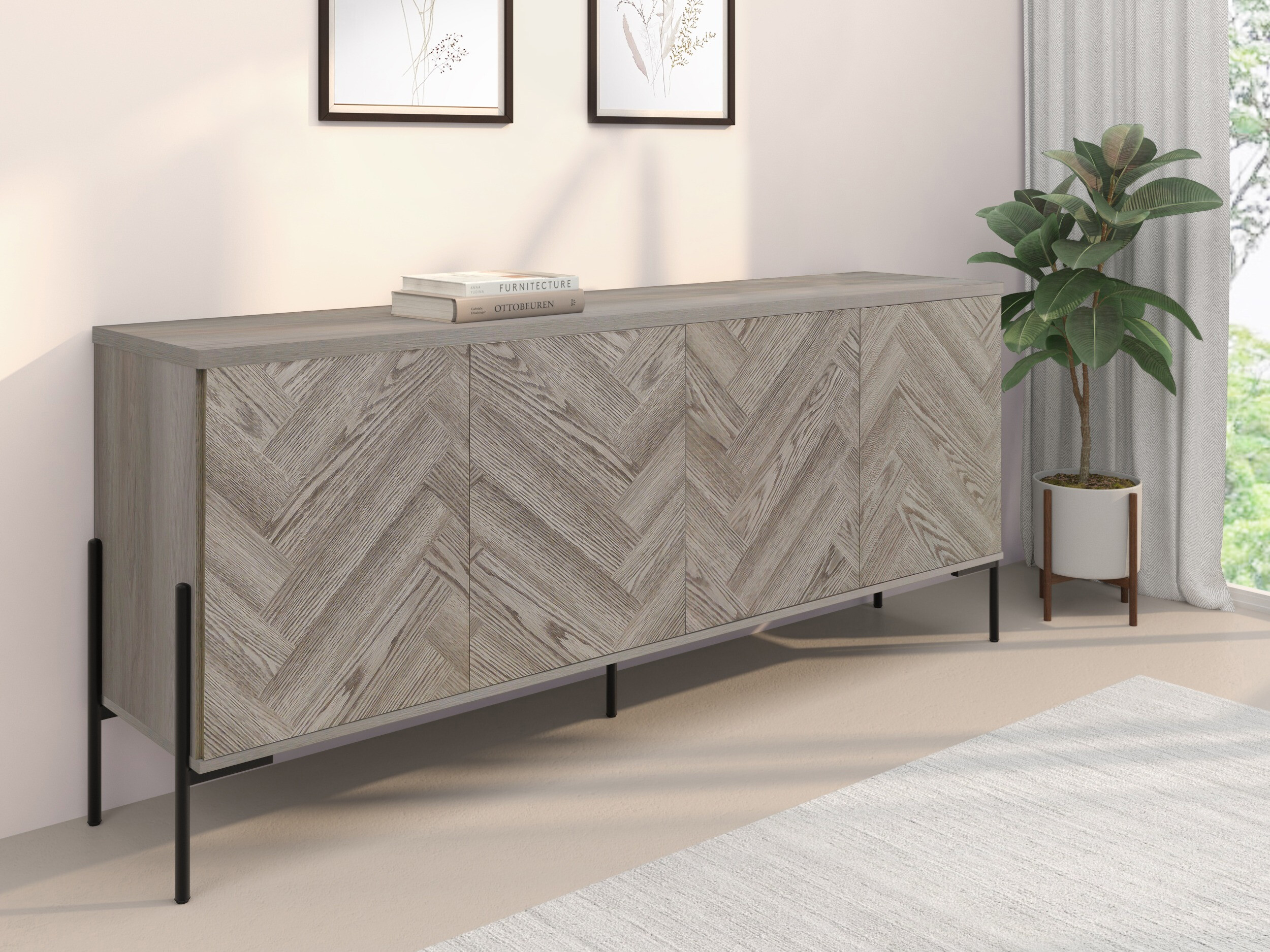 Sideboard Denton 1523 (Eichenholzoptik)