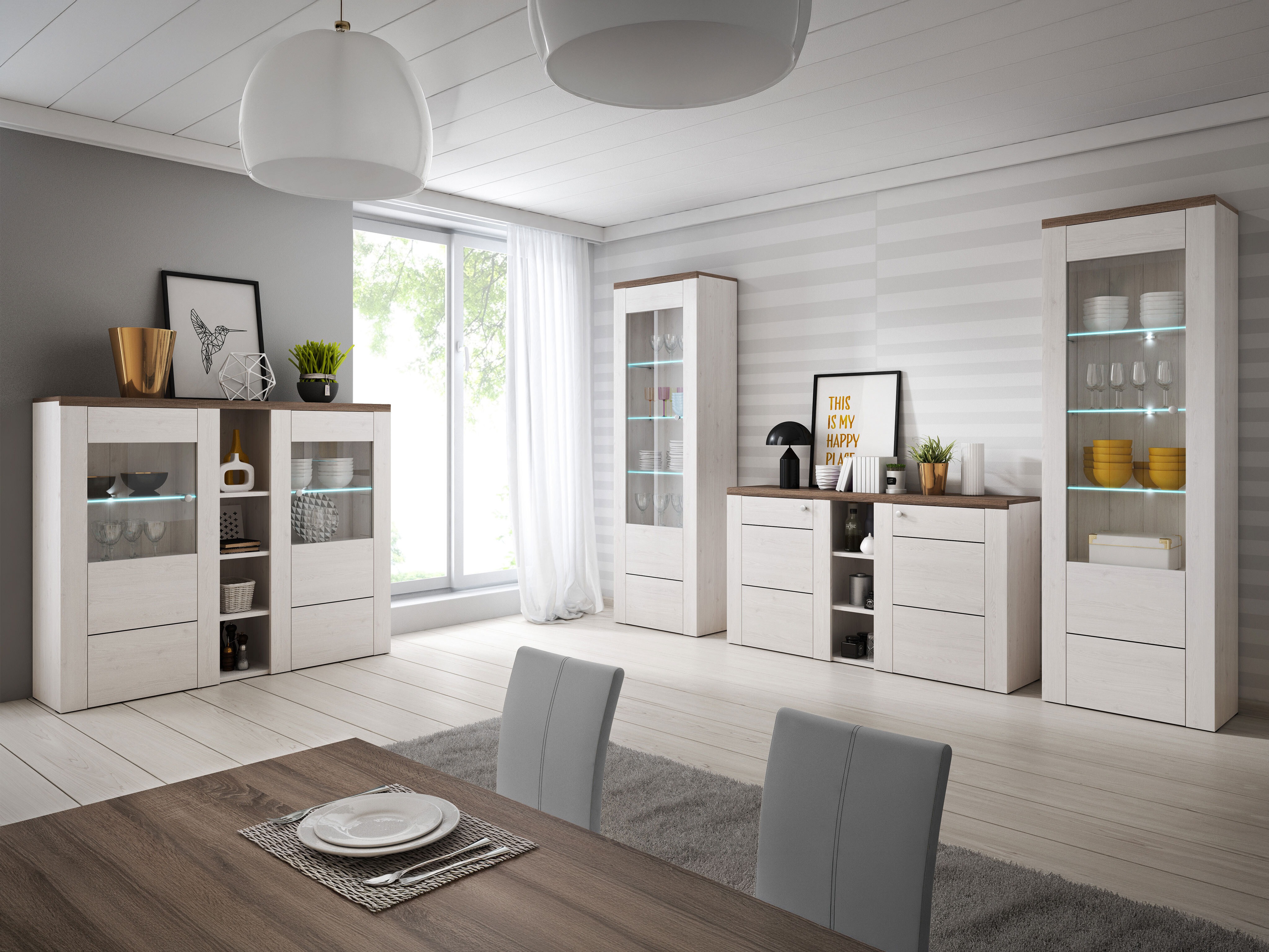 Sideboard Salelbo 105 (Sibu-Lärche + Trüffel eichenholzoptik)