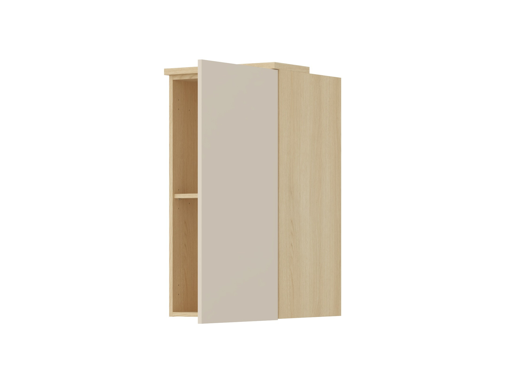 Hängeschrank Nolcala 102 (Eichenholzoptik + Beige)