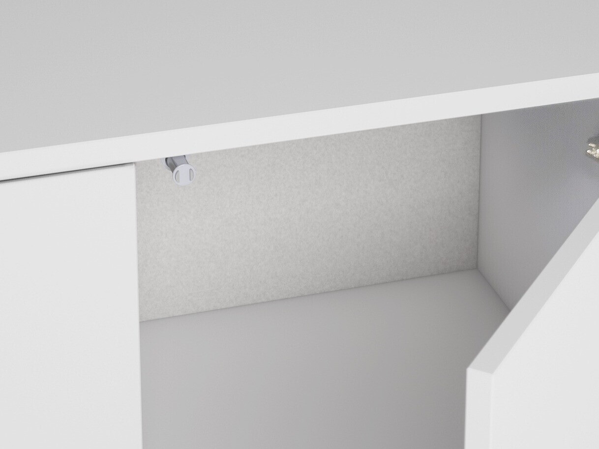 TV-Möbel Felmelo 100 (Weiss + Wotan Eiche)