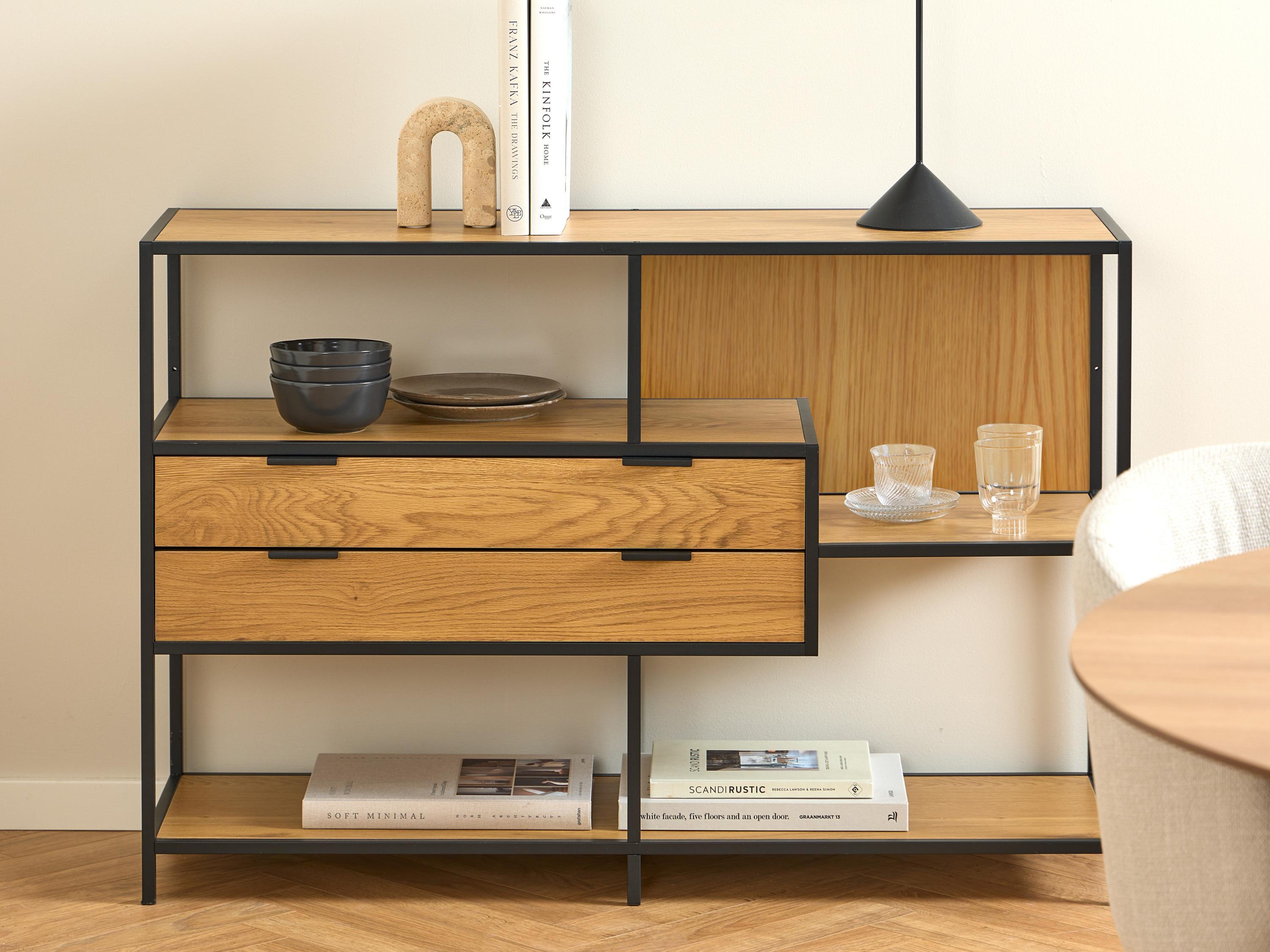 Regal Norsica Sevferi 183 (Schwarz + Wildeichenholzoptik)