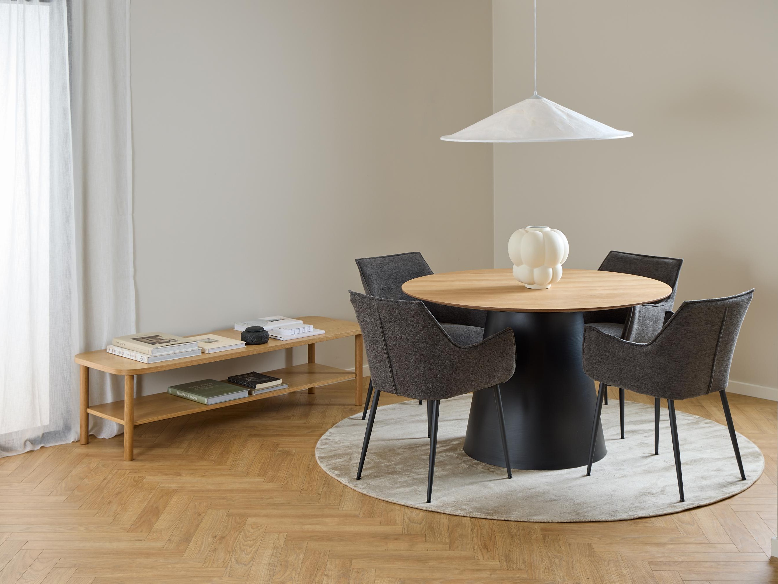 Tisch Norsica 909 (Schwarz + Eichenholzoptik)