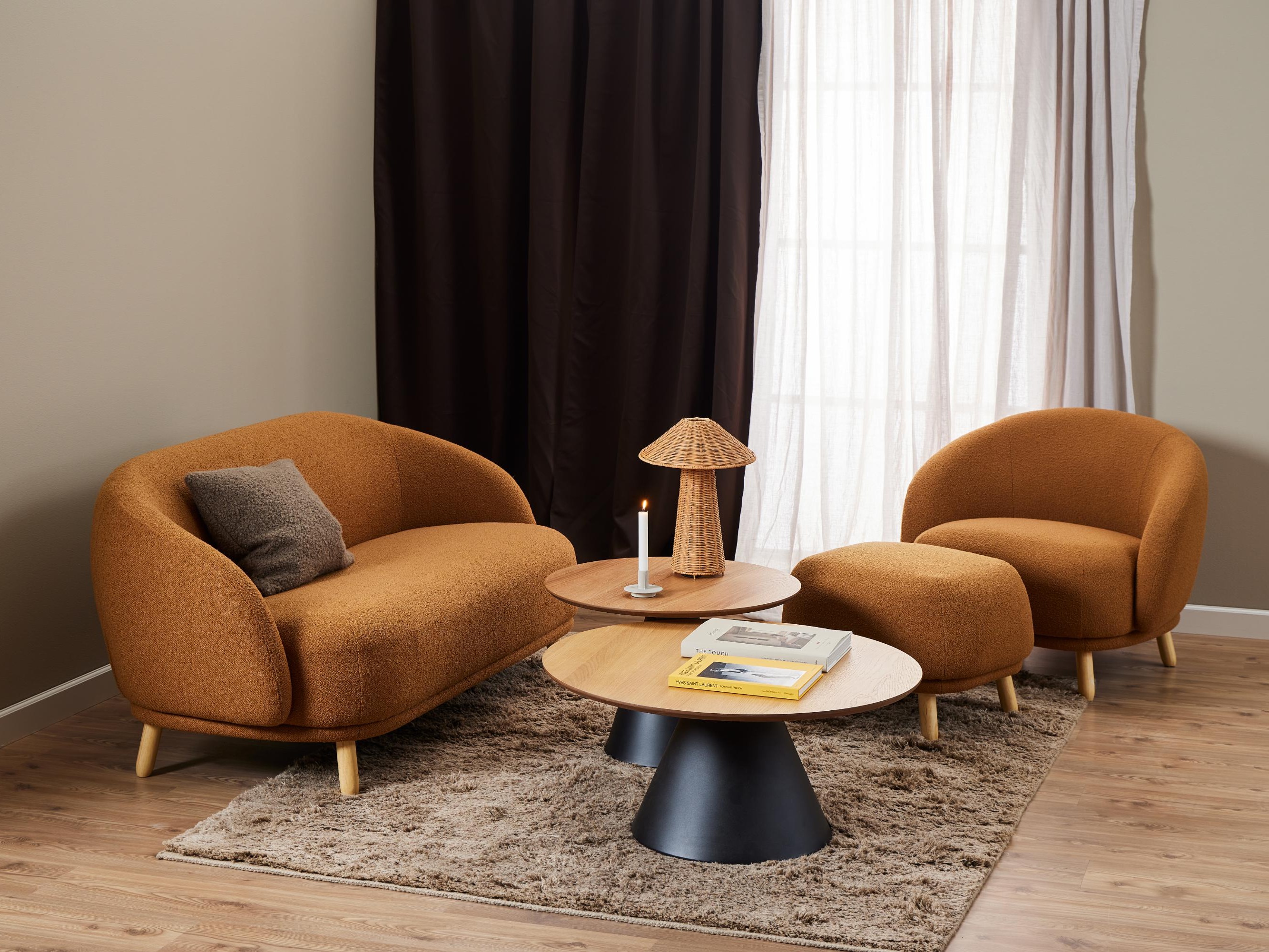 Couchtisch Norsica 914 (Schwarz + Eichenholzoptik)