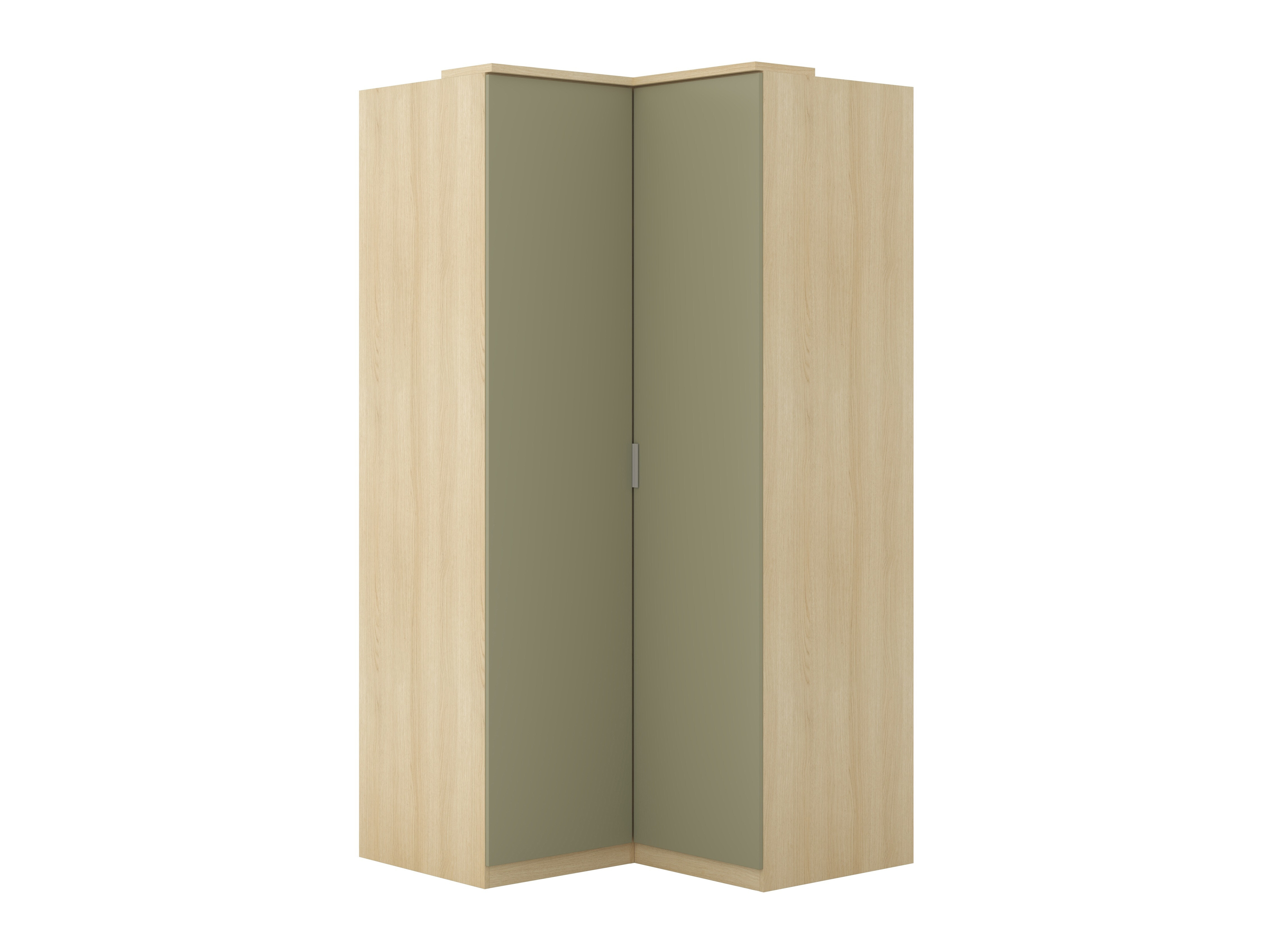 Eckkleiderschrank Nolcala 107 (Eichenholzoptik + Eukalyptus)