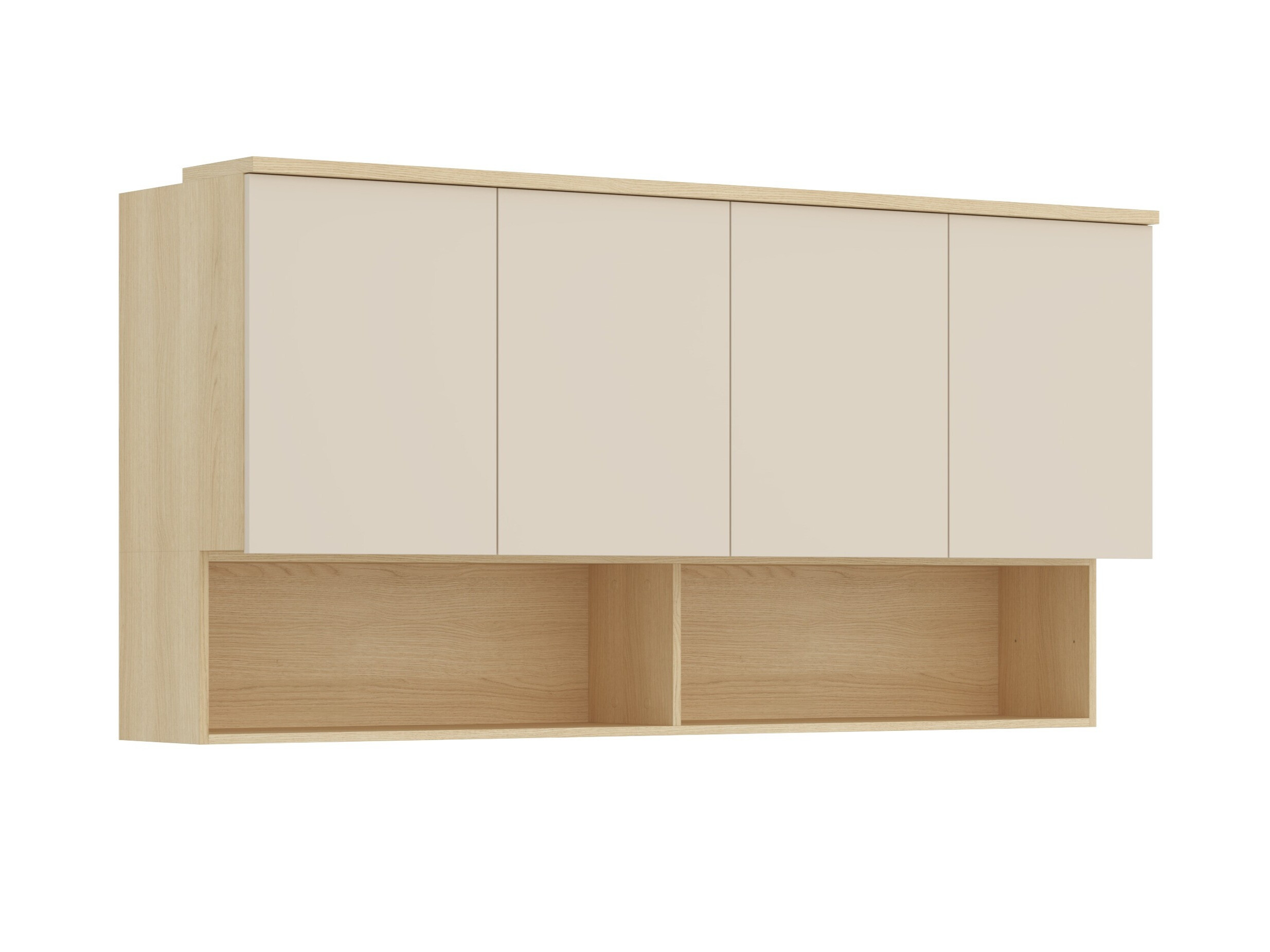 Hängeschrank Nolcala 105 (Eichenholzoptik + Beige)