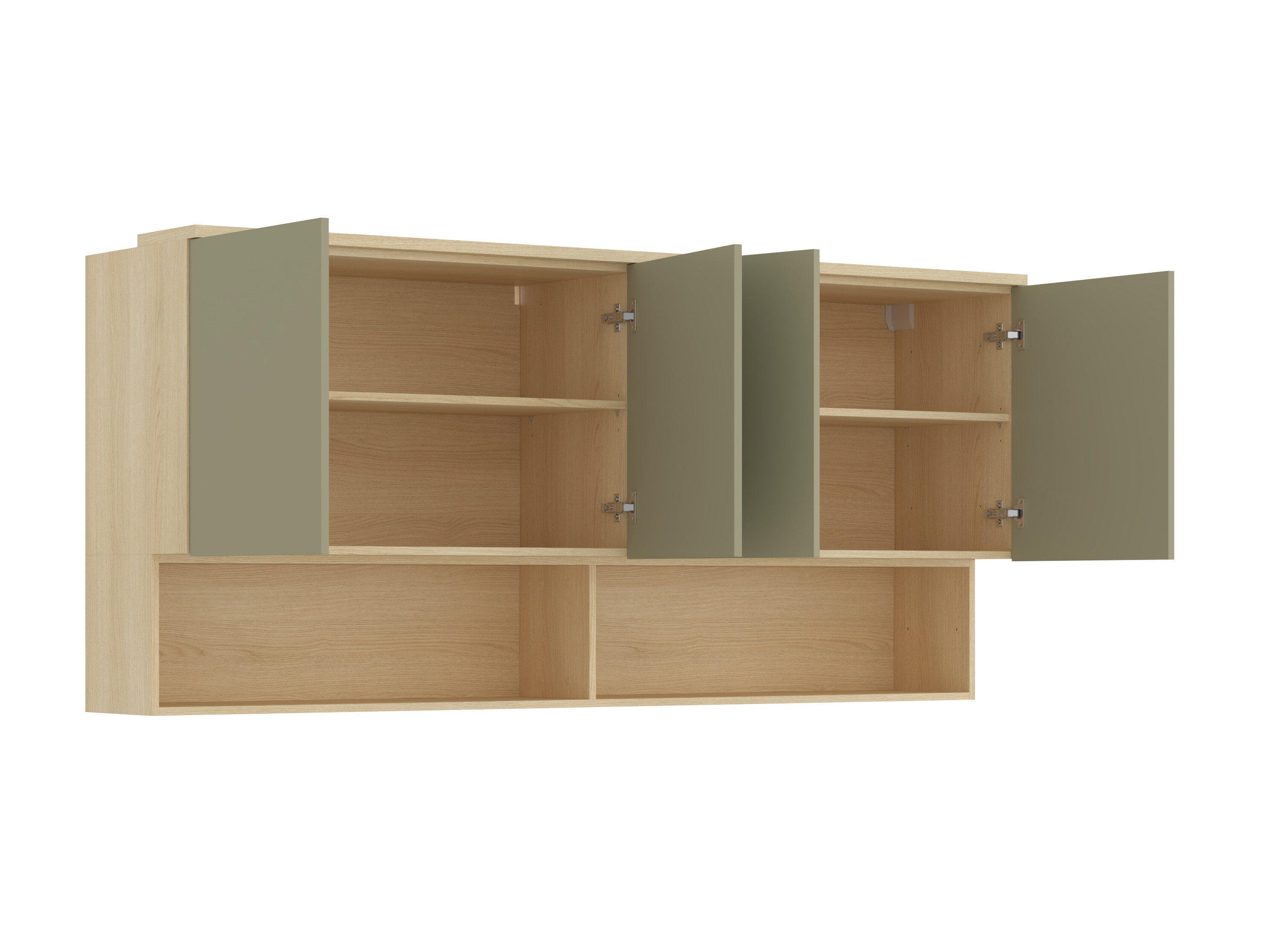 Hängeschrank Nolcala 106 (Eichenholzoptik + Eukalyptus)
