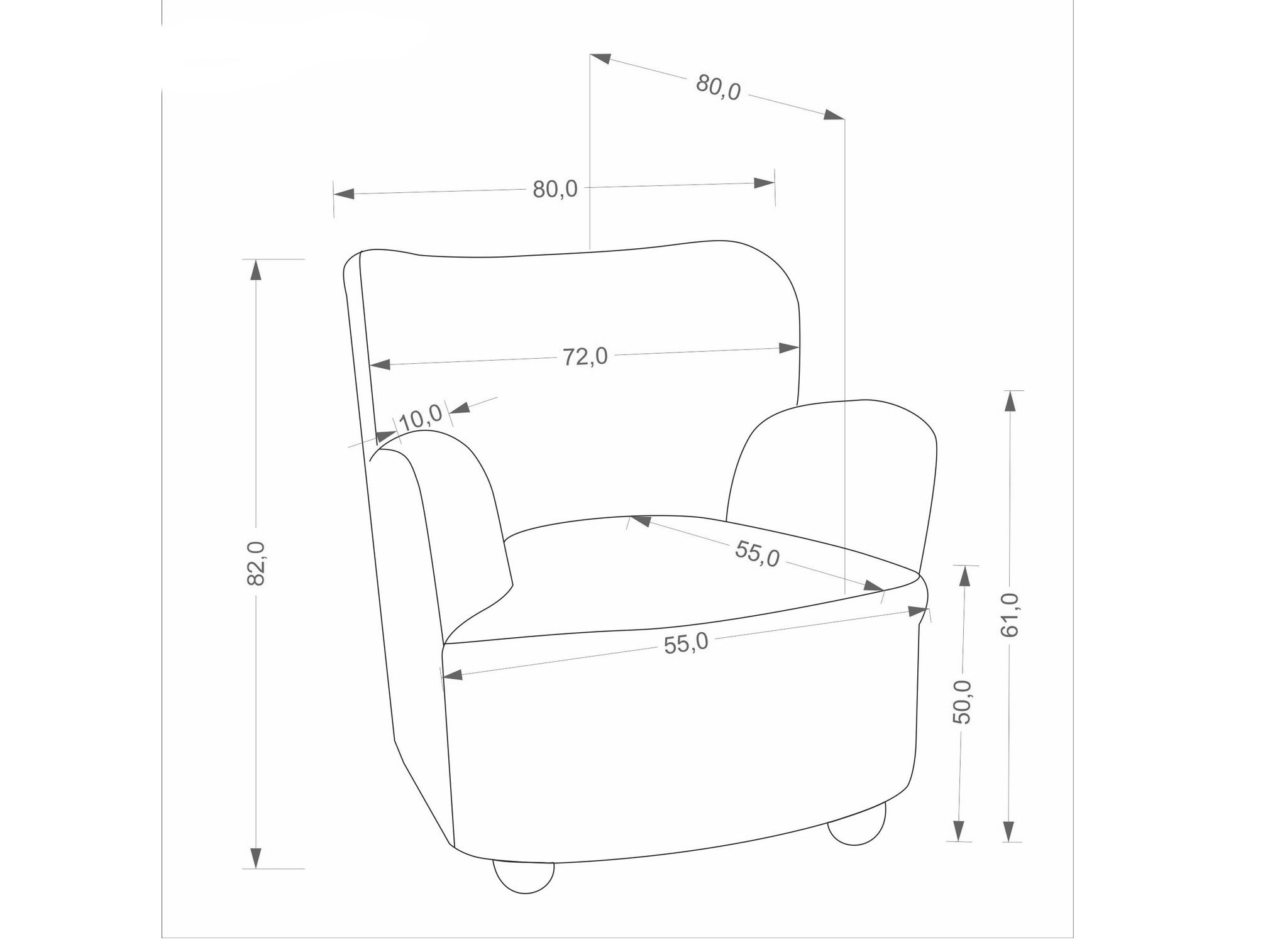 Sessel Houston 2097 (Hellbraun)