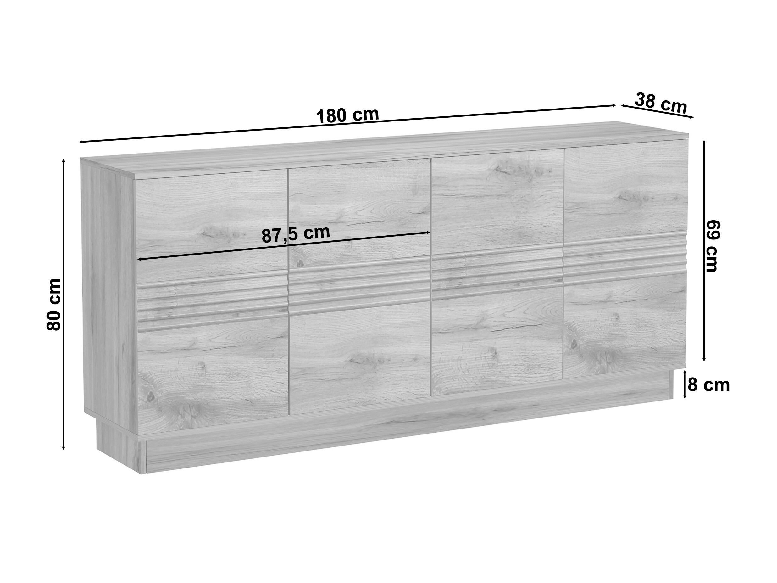 Sideboard Denton 1527 (Weiss)