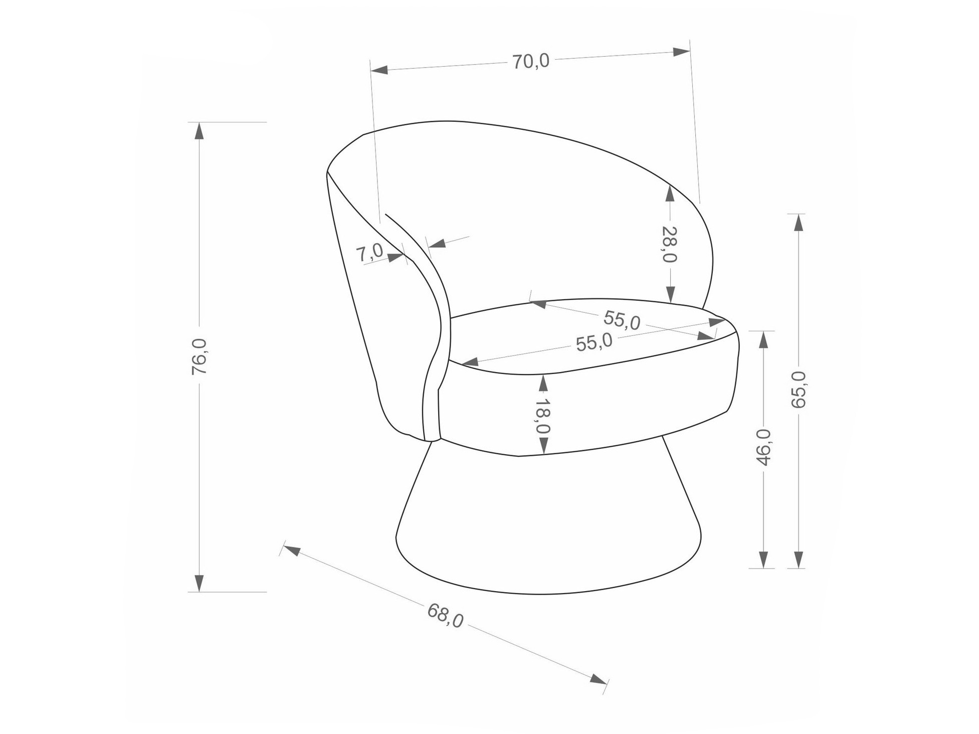 Stuhl Houston 2102 (Grau)