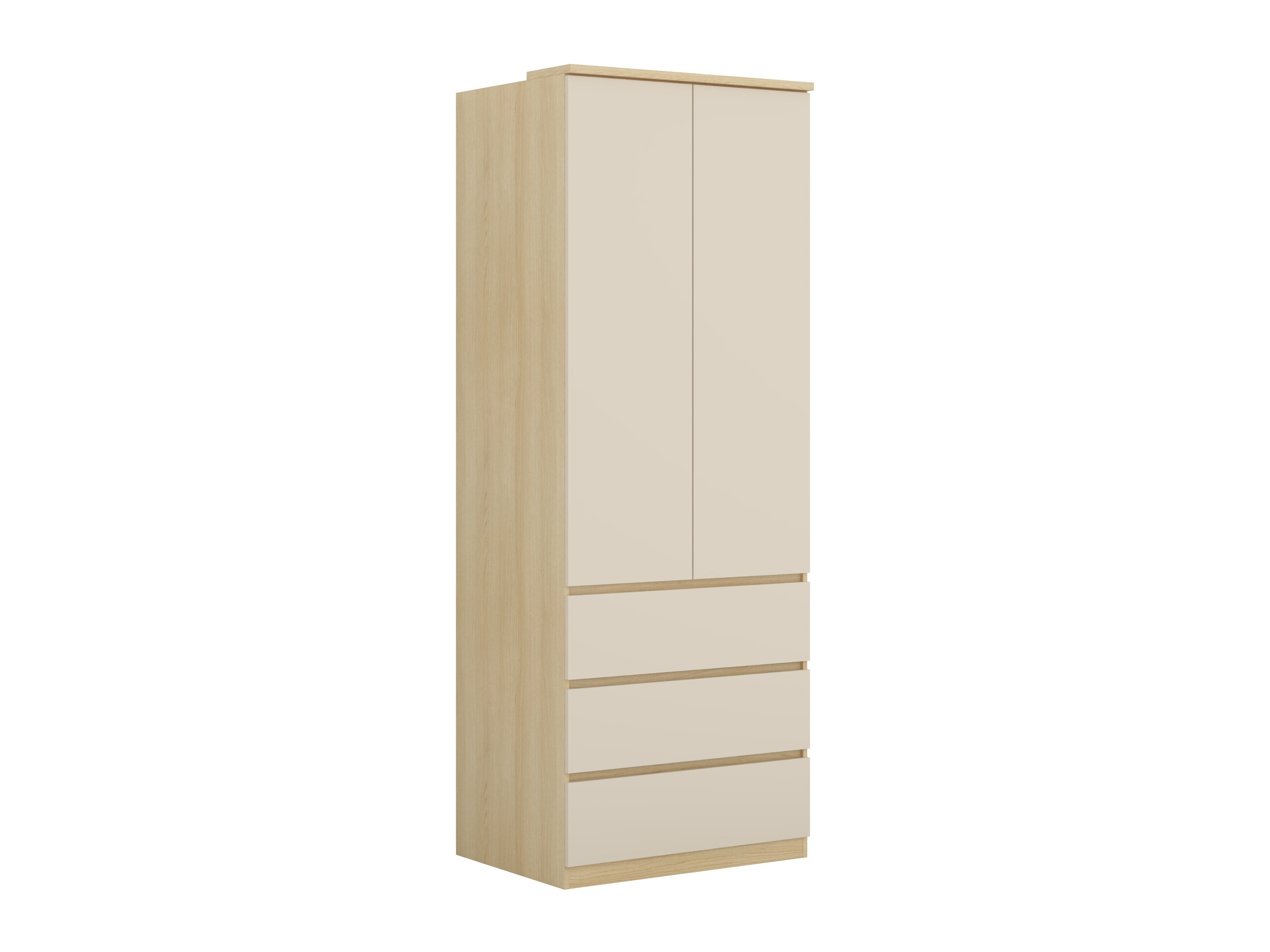 Kleiderschrank Nolcala 110 (Eichenholzoptik + Beige)