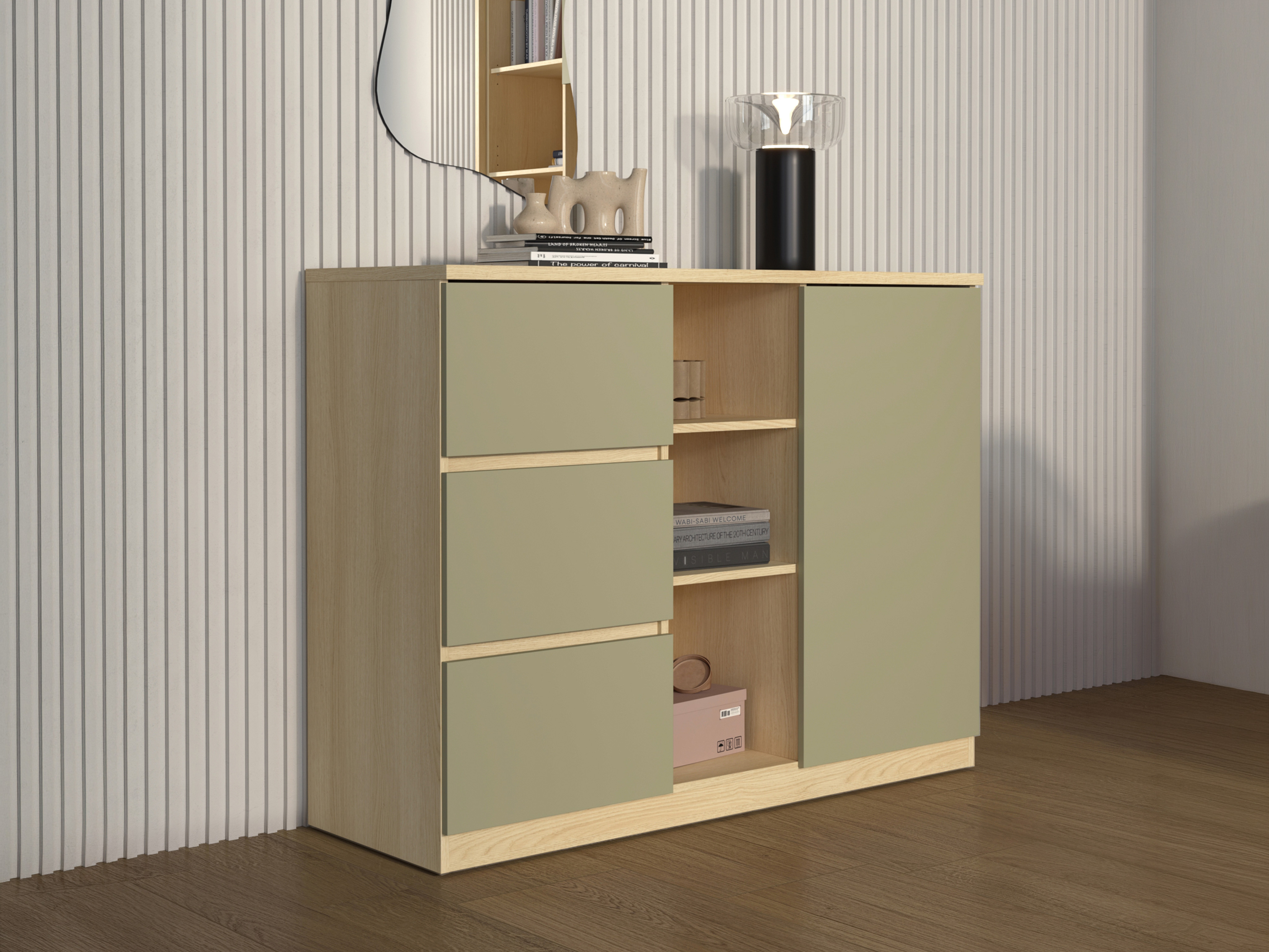 Kommode Nolcala 109 (Eiche + Eukalyptus)