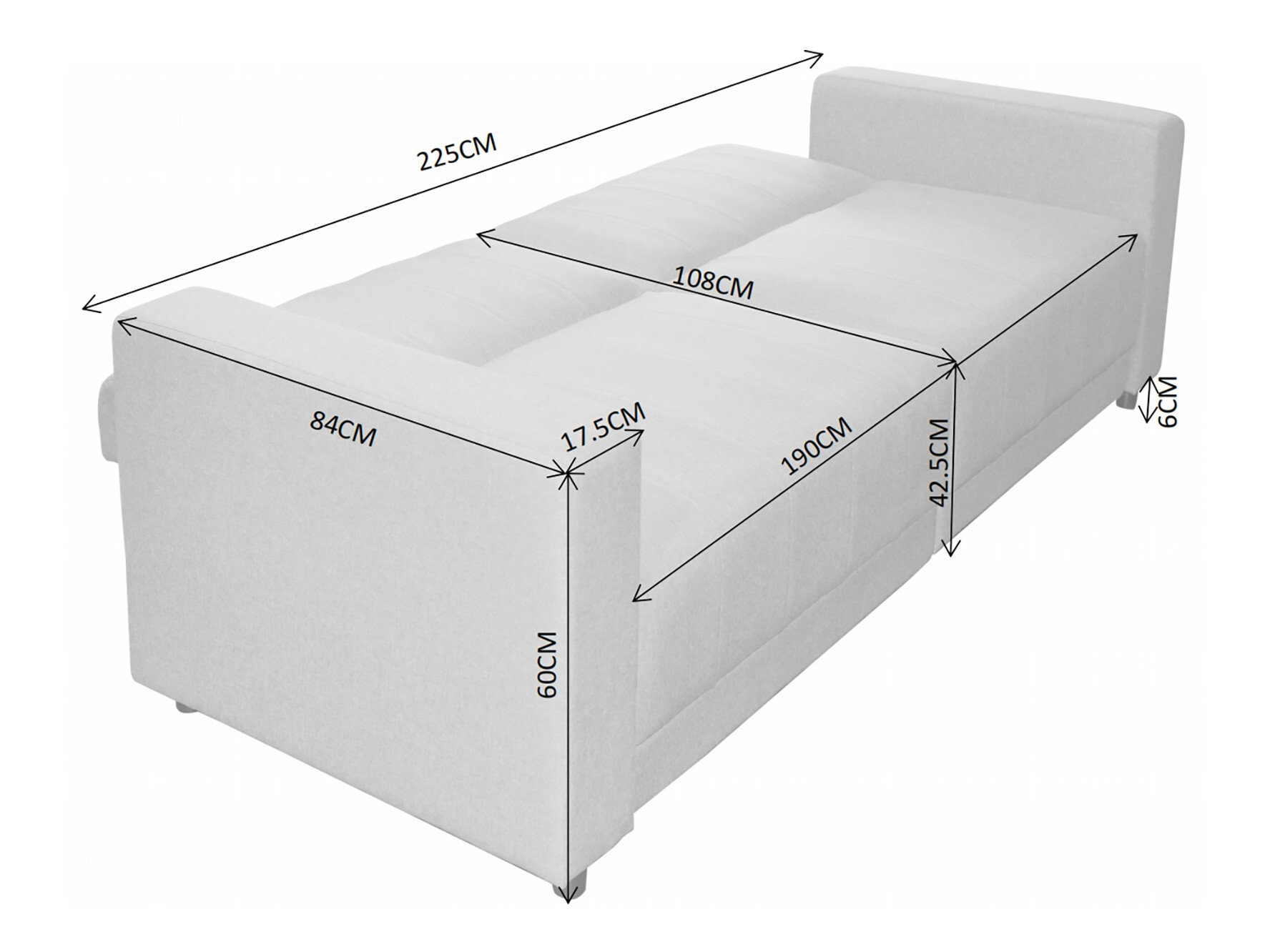 Schlafsofa Tulsa 679 (Cremefarben)