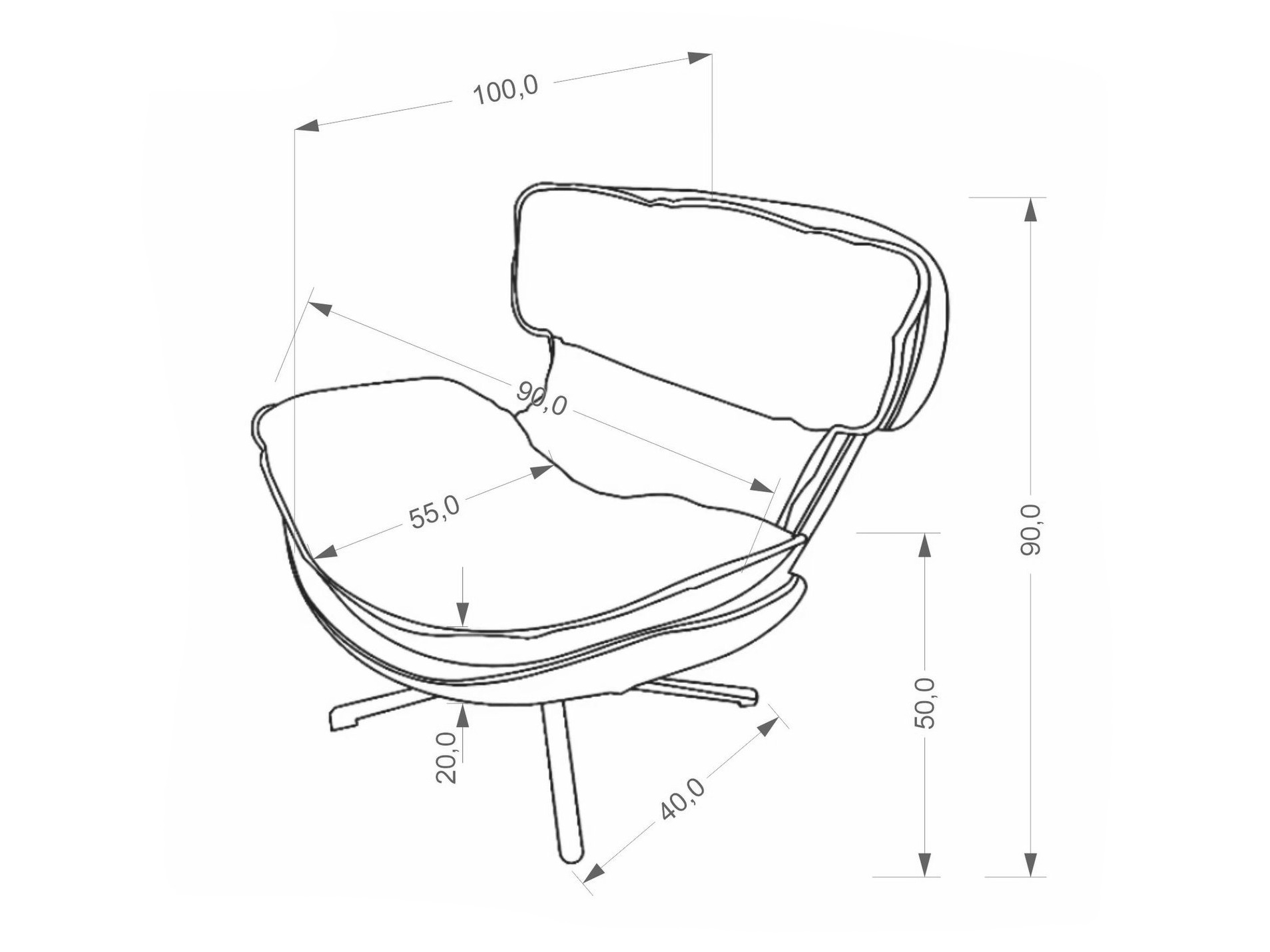 Sessel Houston 2107 (Braun)