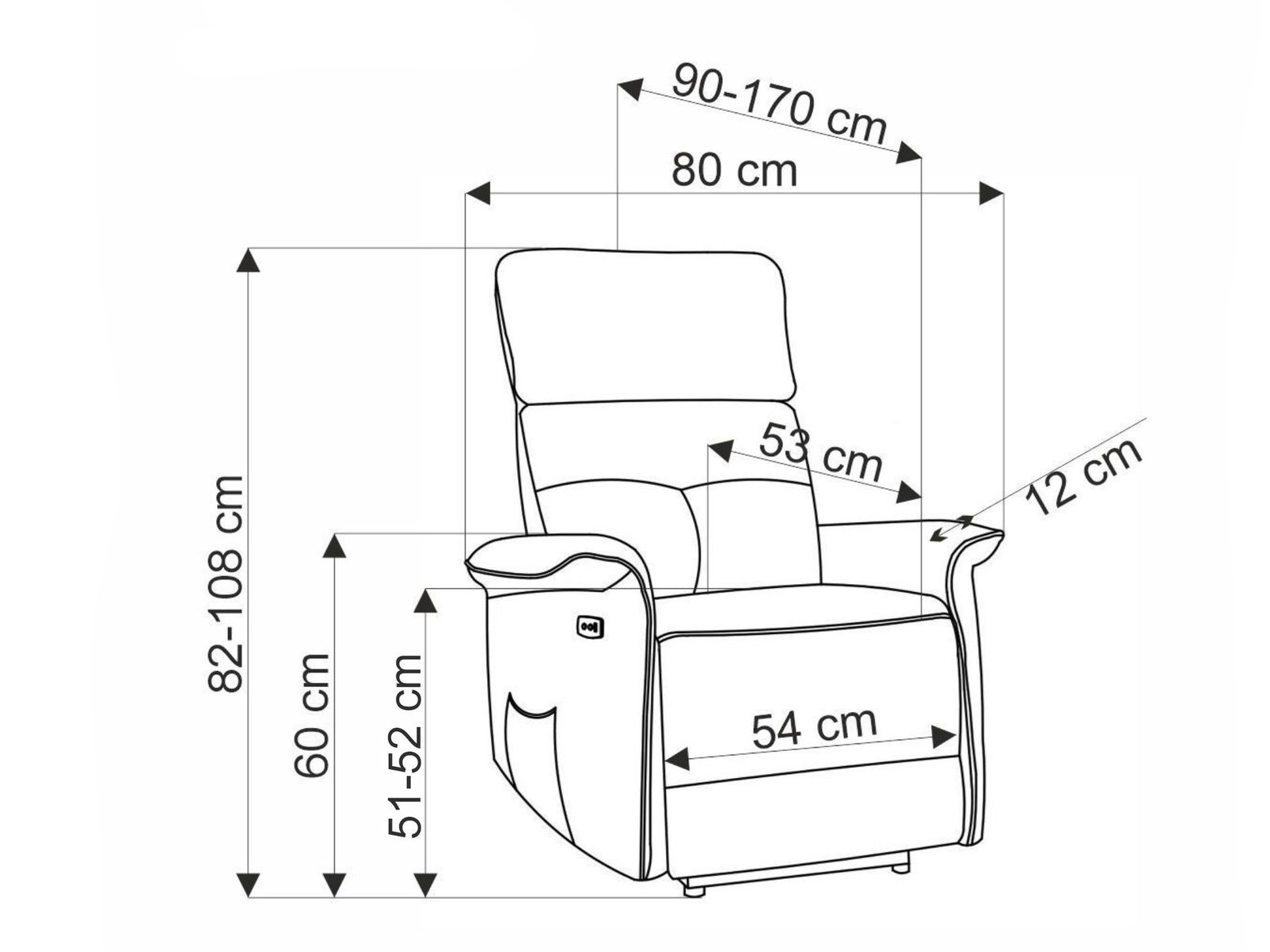 Sessel Liegesessel Houston 1979 (Schwarz)