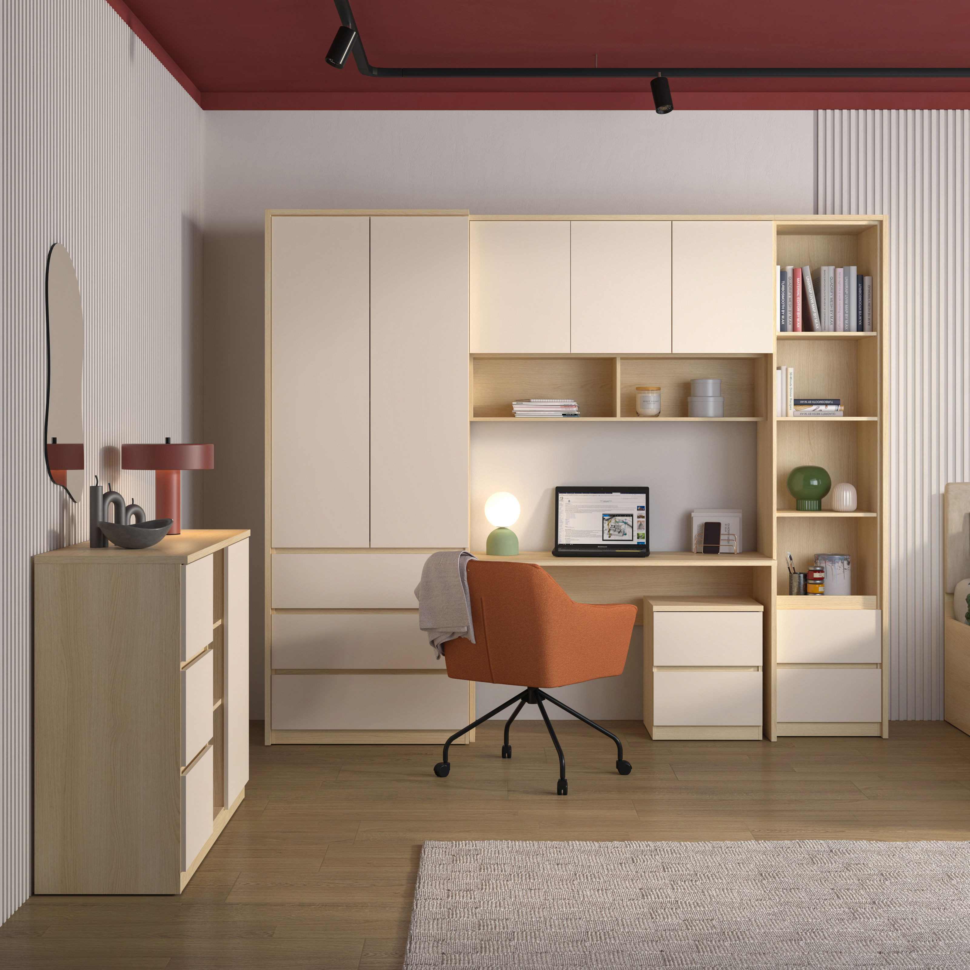 Regal Nolcala 111 (Eichenholzoptik + Beige)