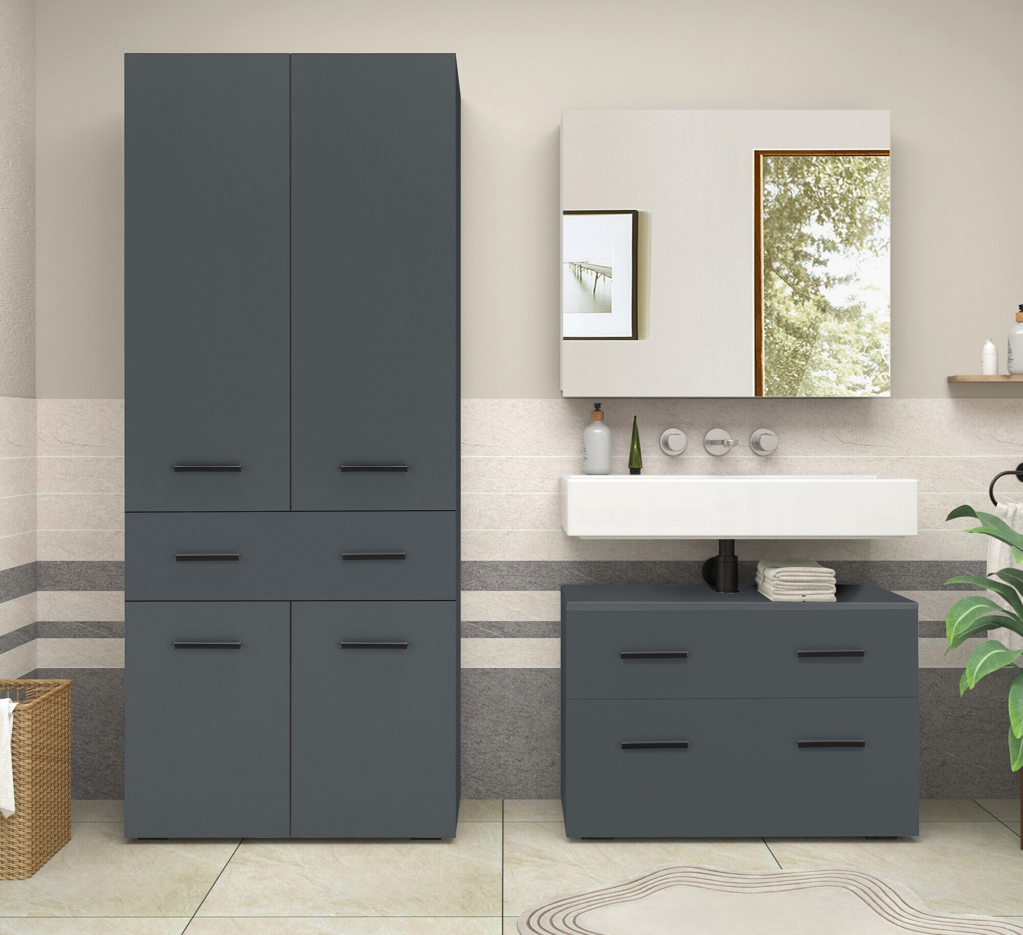 Stehender Badezimmerschrank SD2767