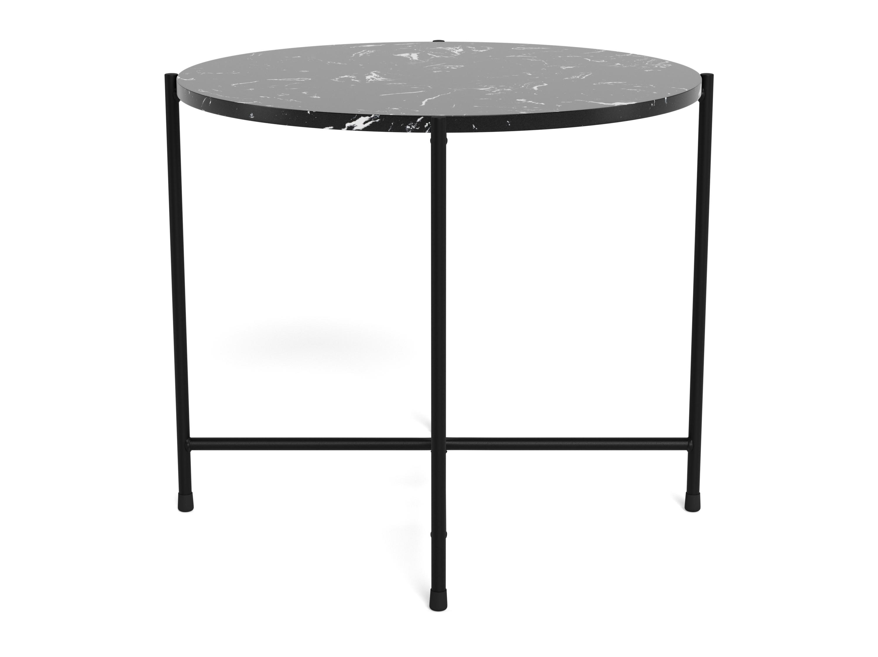 Beistelltisch Norsica 608 (Schwarzer Marmor + Schwarz)