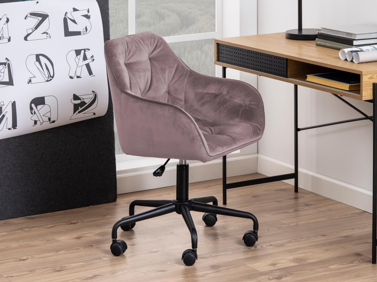 Bürostuhl Norsica 475 (Staubig rosa)