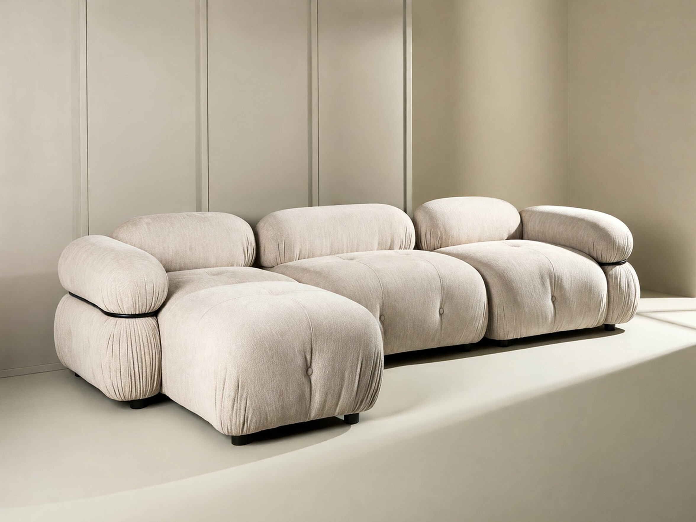 Modulares Sofa Evardale 104 (Beige + Schwarz)