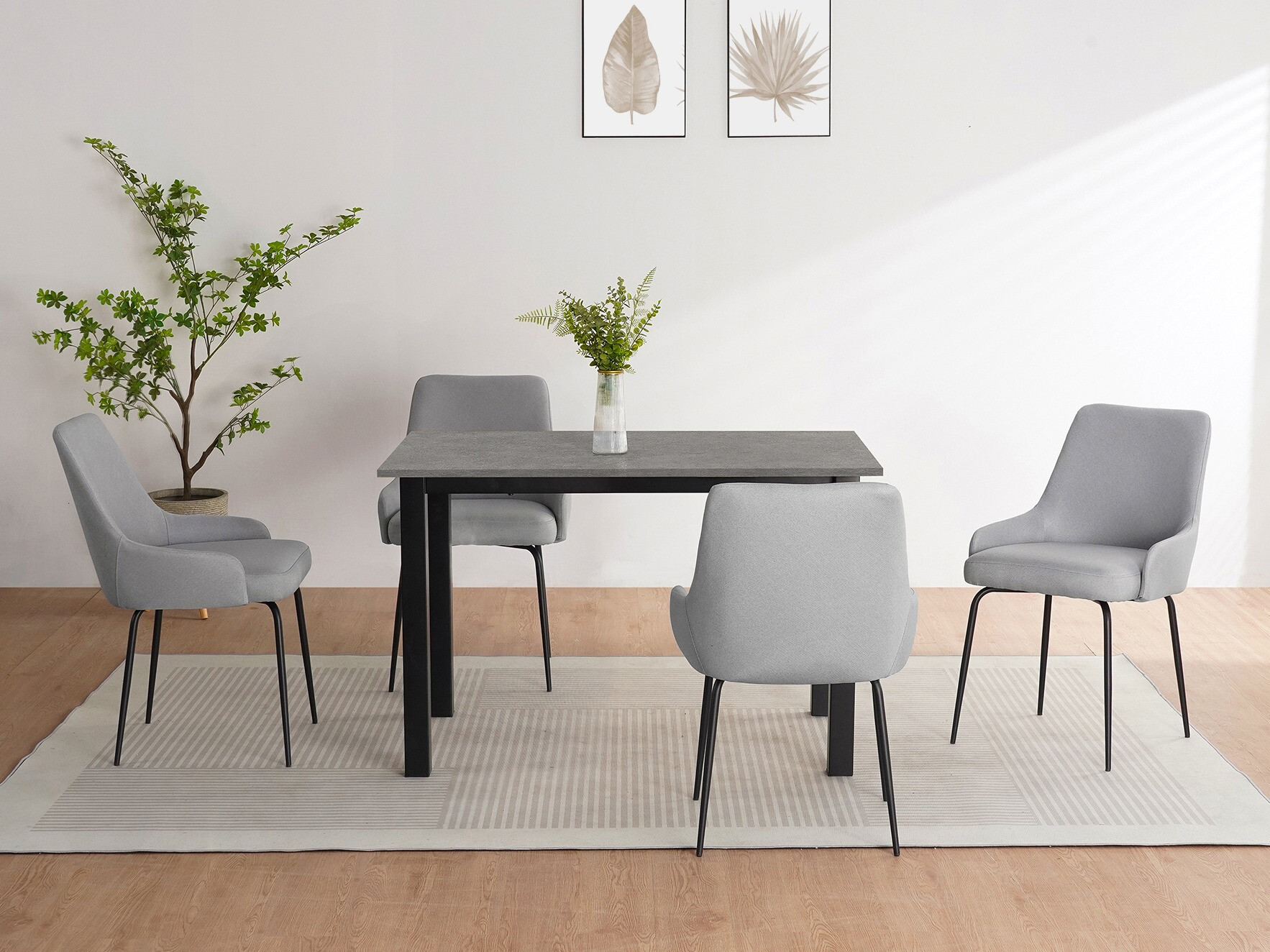 Tisch Denton 1548 (Schwarz + Beton)