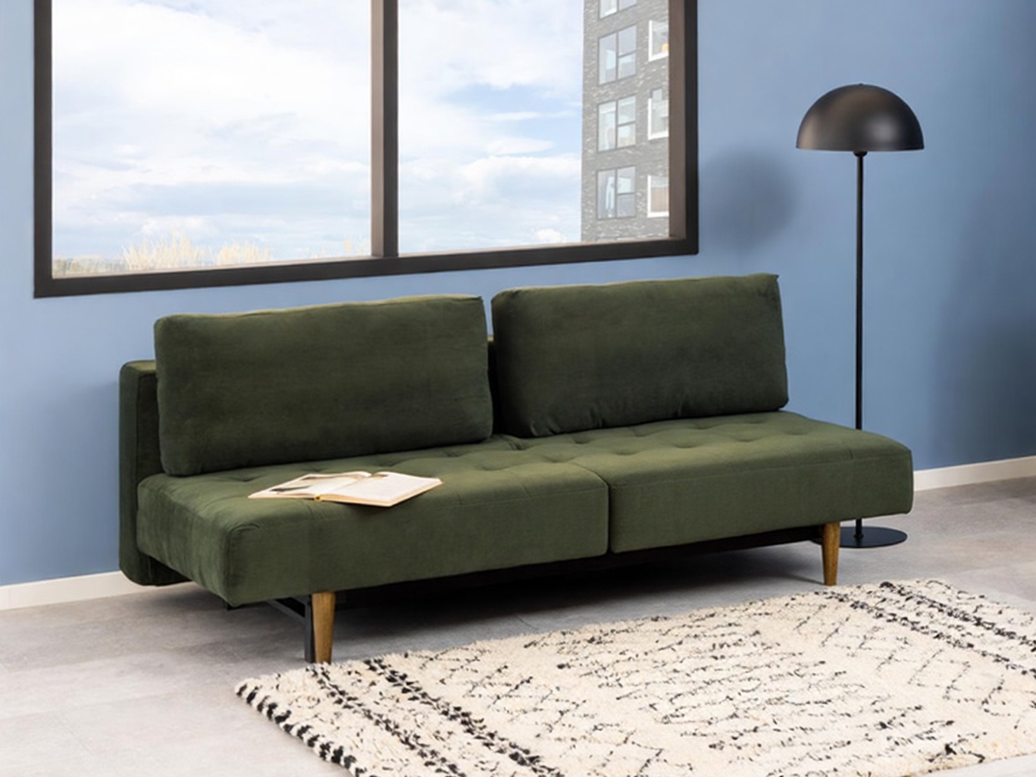 Schlafsofa Norsica 491 (Dunkelgrün)