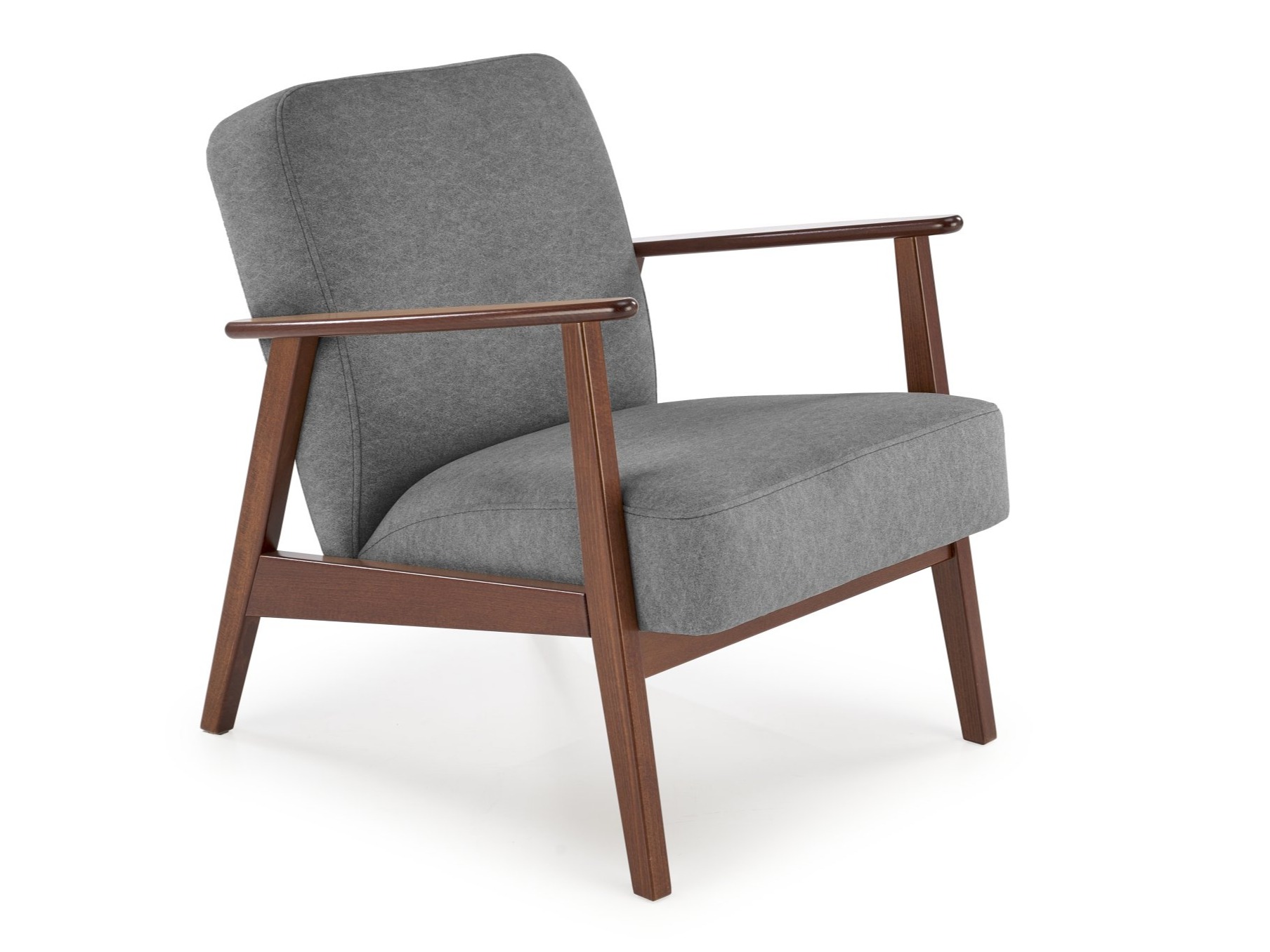 Sessel Houston 2116 (Grau + Walnussholzoptik)