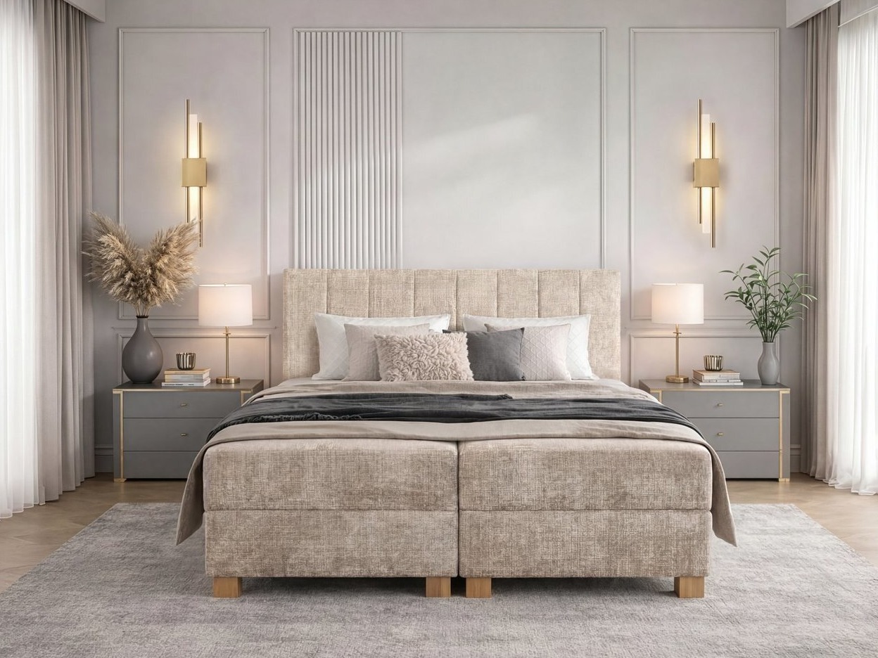 Boxspringbett Houston 2119 (Beige)