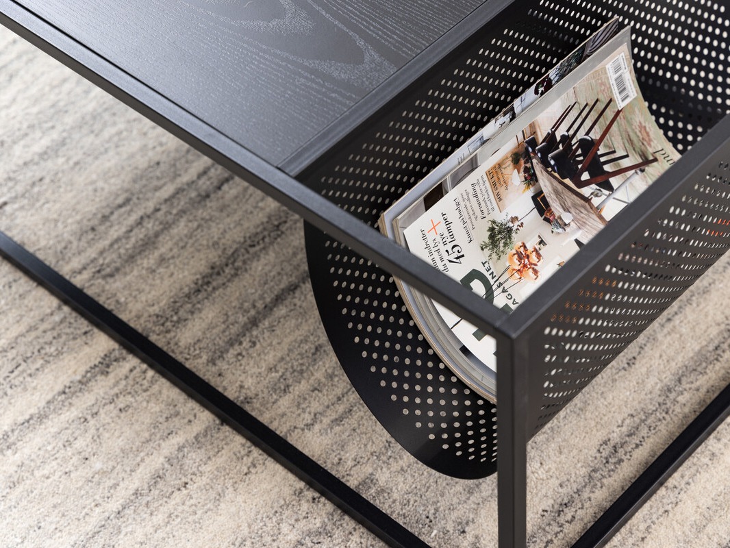 Couchtisch Norsica Sevferi 130 (Esche schwarz + Schwarz)
