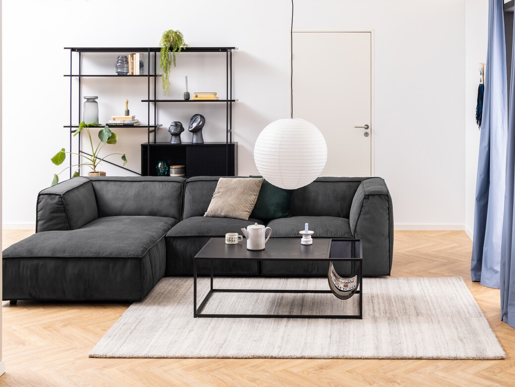 Couchtisch Norsica Sevferi 130 (Esche schwarz + Schwarz)