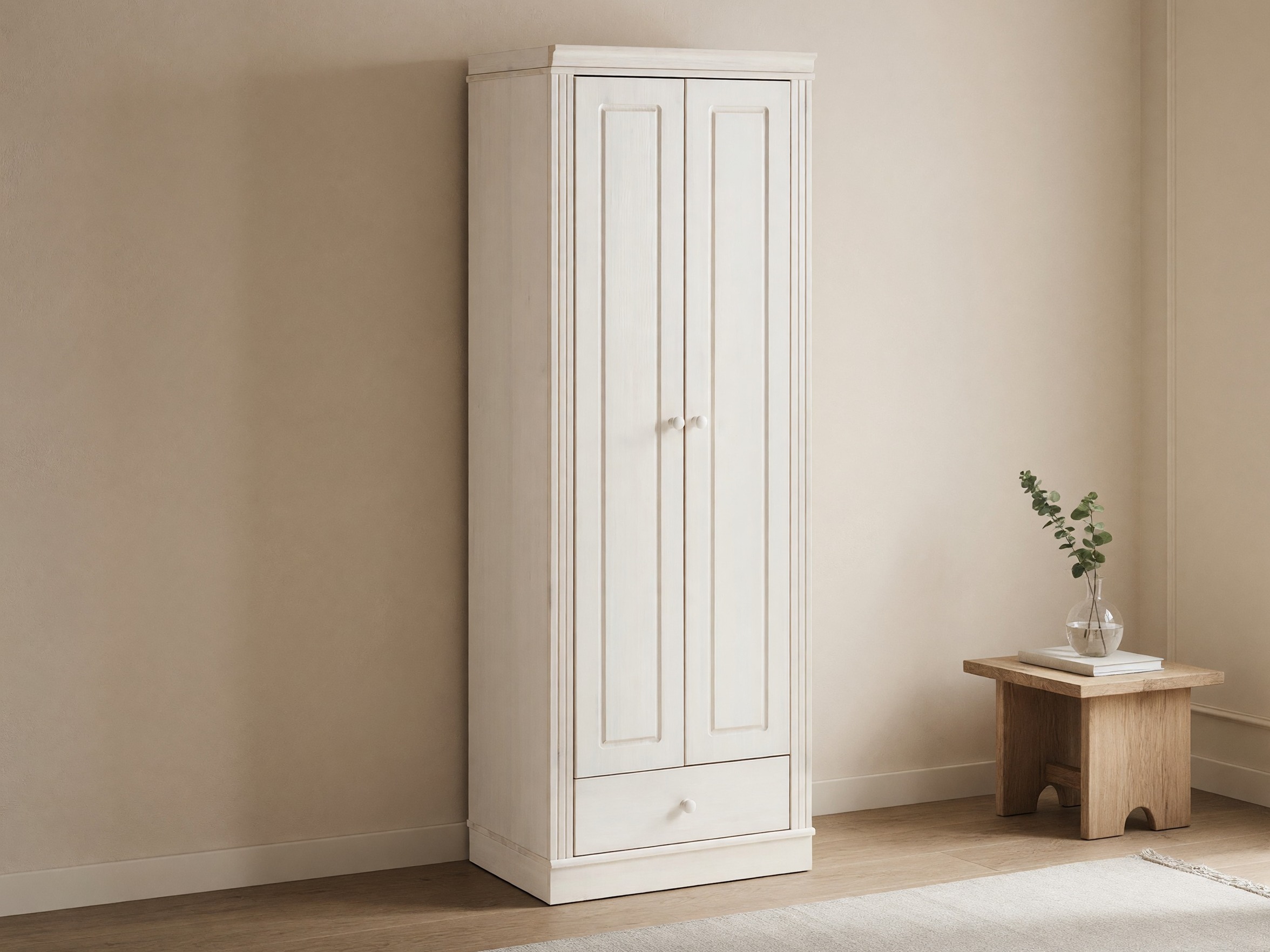 Kleiderschrank Saltoro 137 (Weiss)