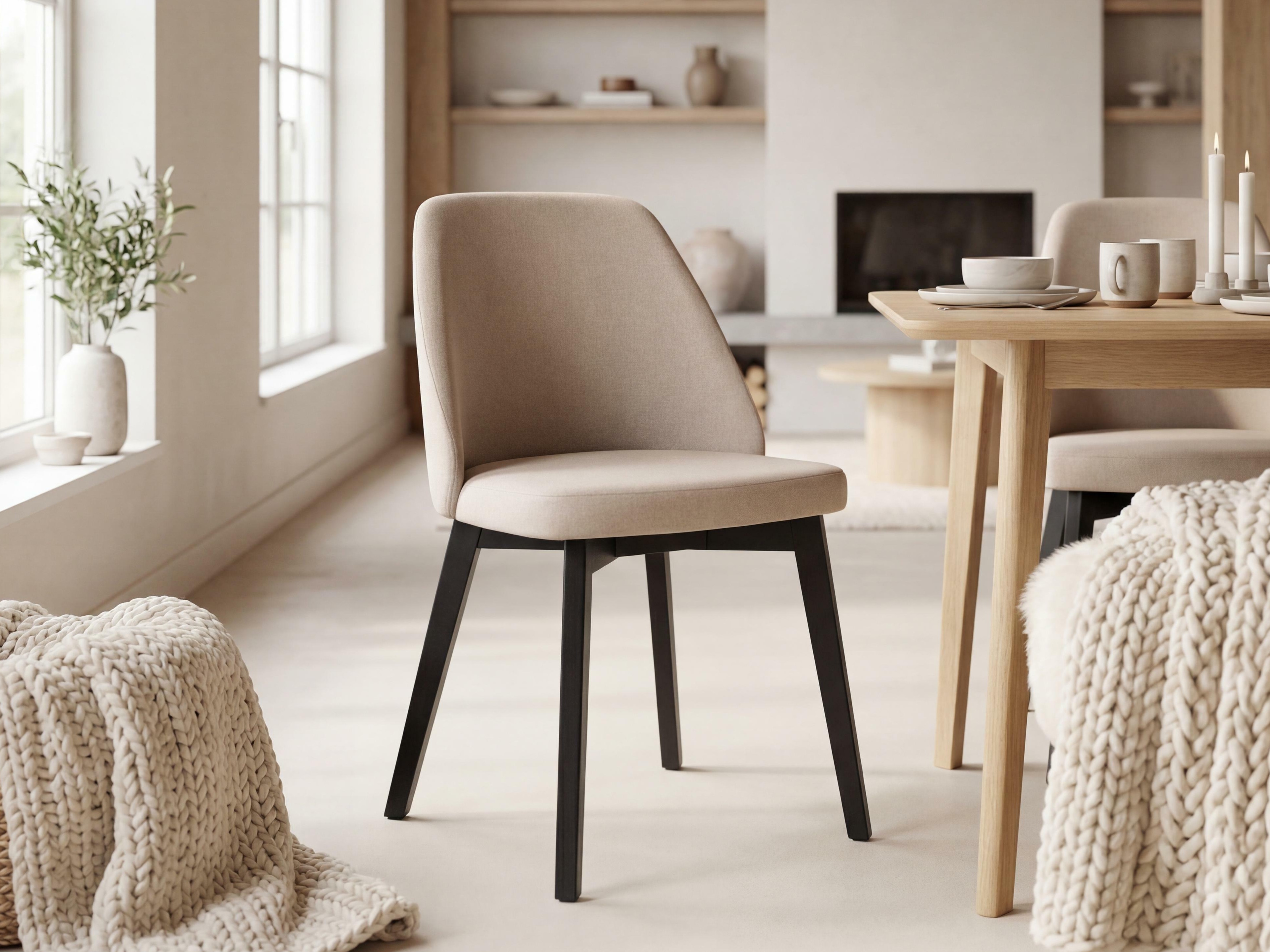 Stuhl Valdosta 100 (Schwarz + Beige)