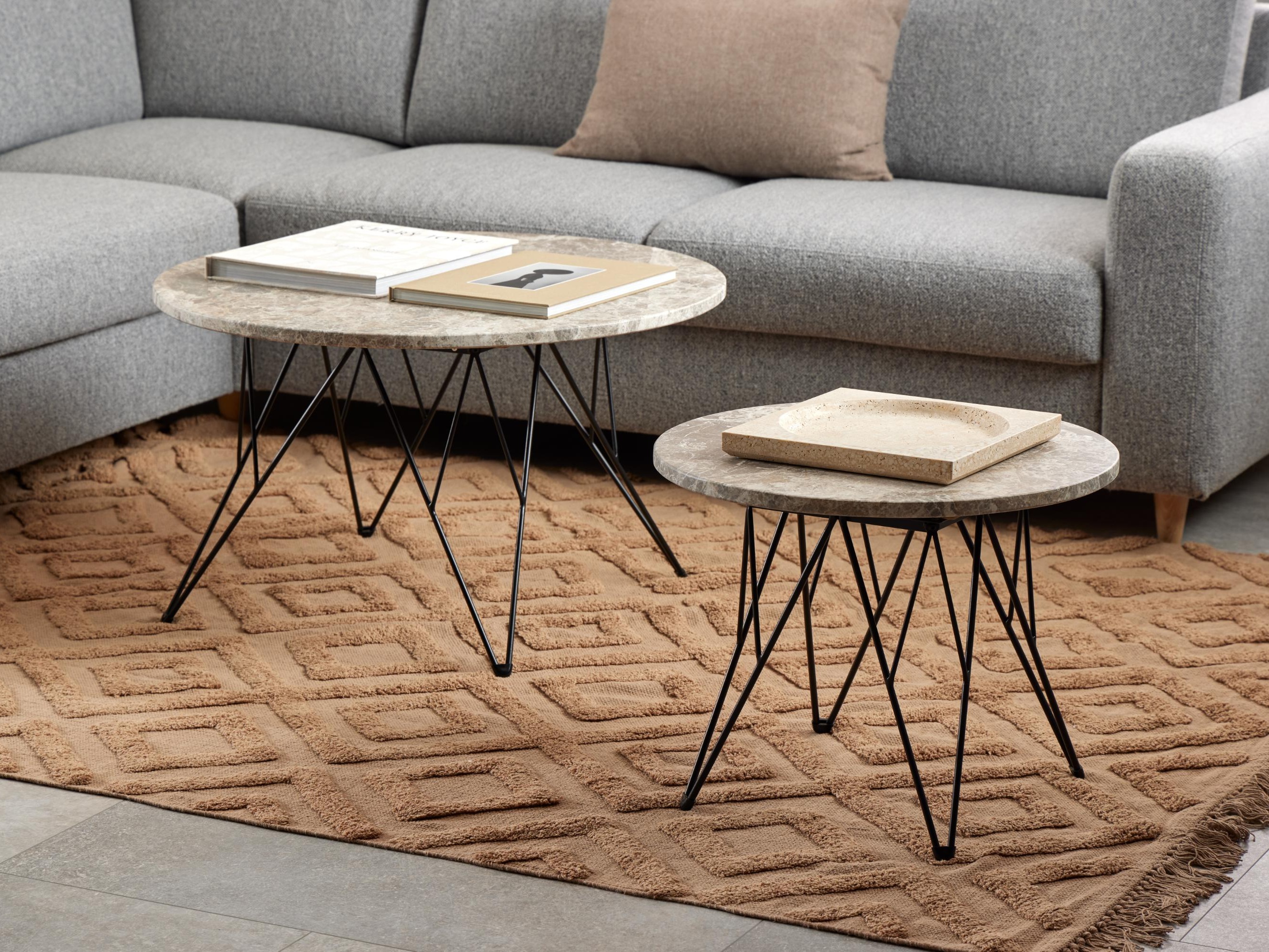 Couchtisch Norsica 820 (Grau + Schwarz)