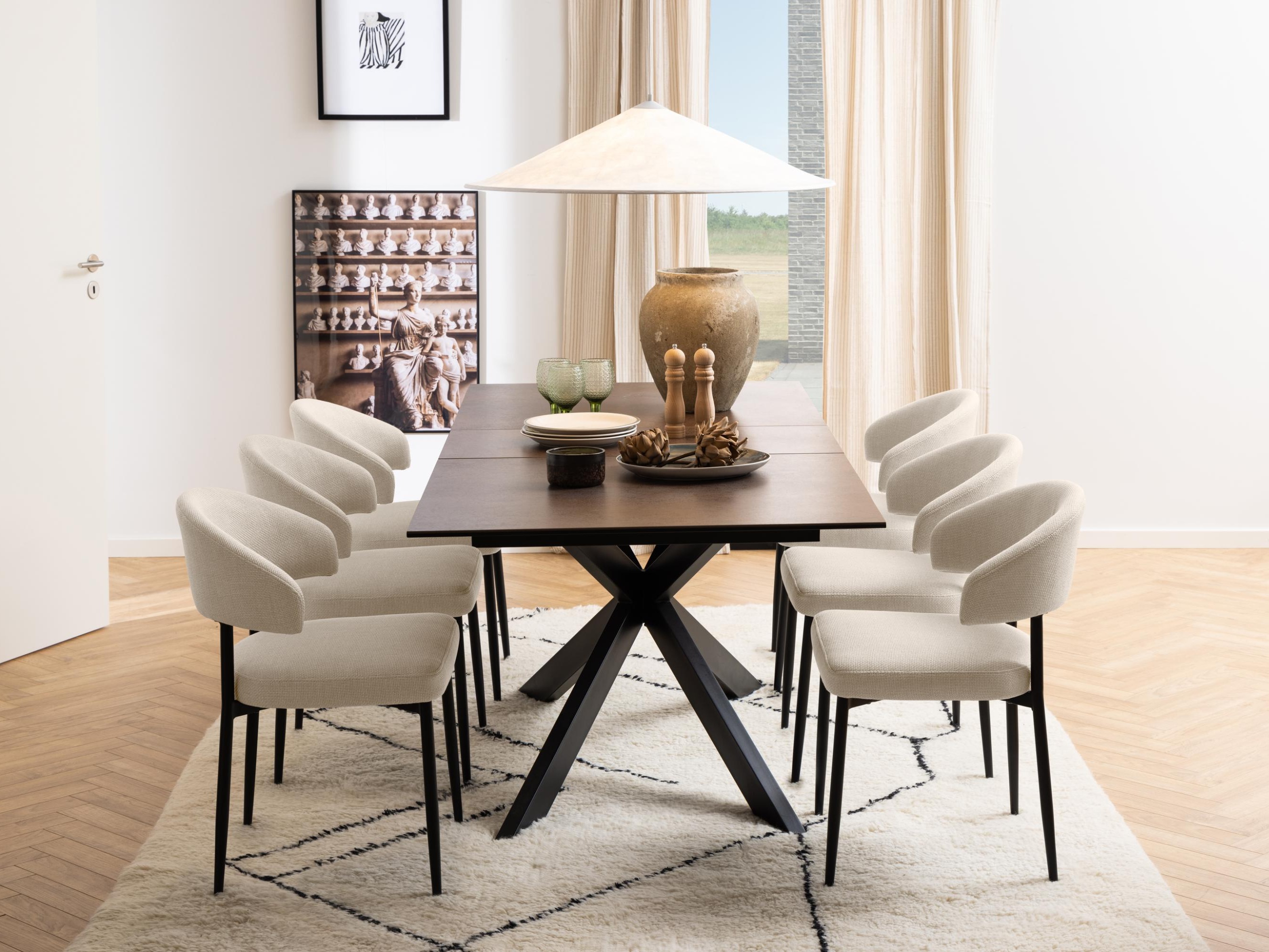 Tisch Norsica 685 (Schwarz + Braun)