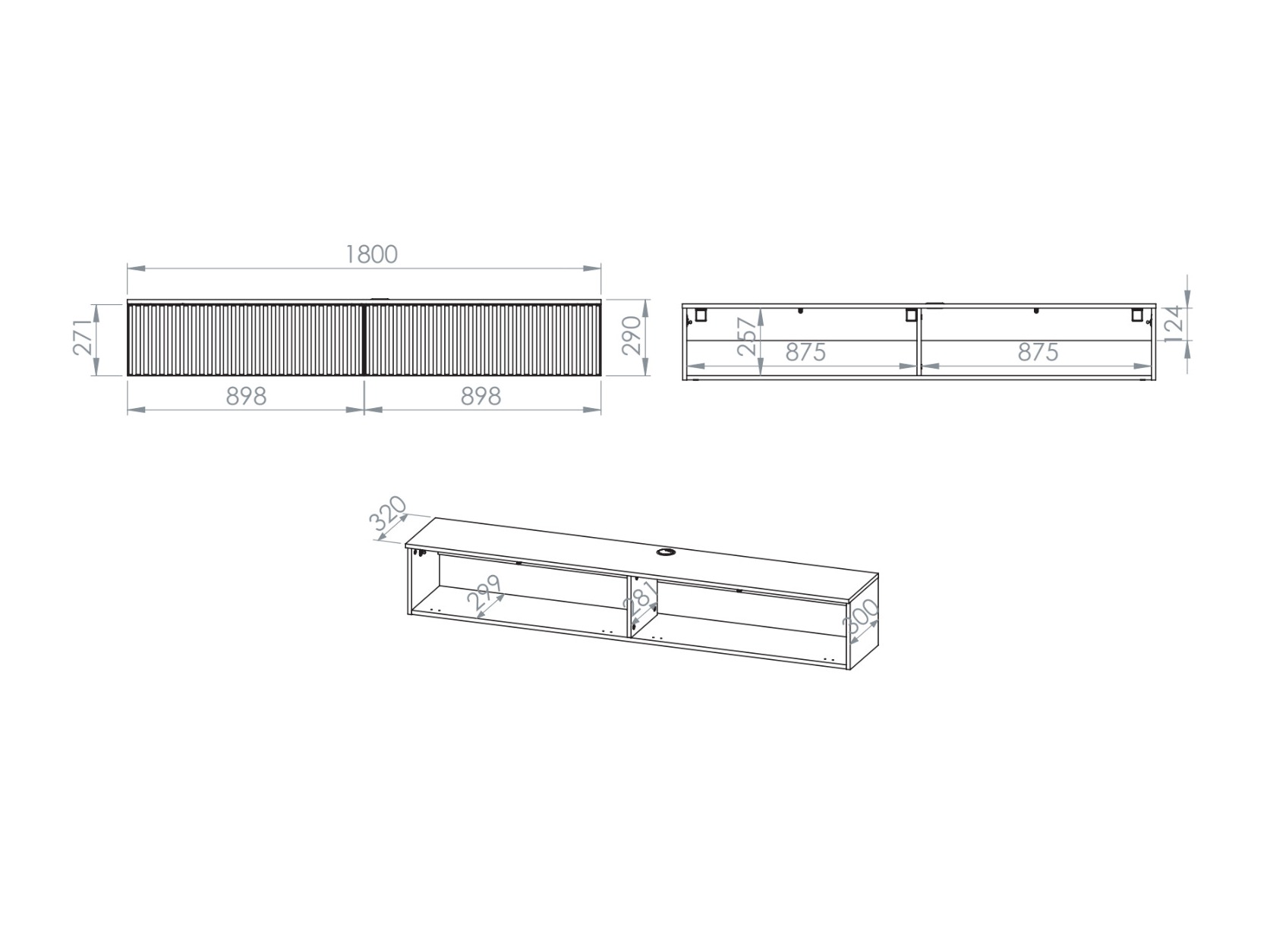 TV-Möbel Marmeli 132