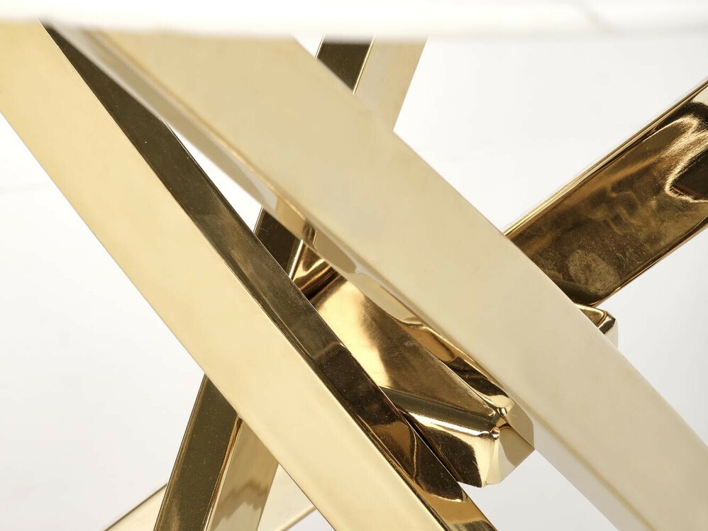 Tisch Houston 1538 (Gold + Weisser Marmor)