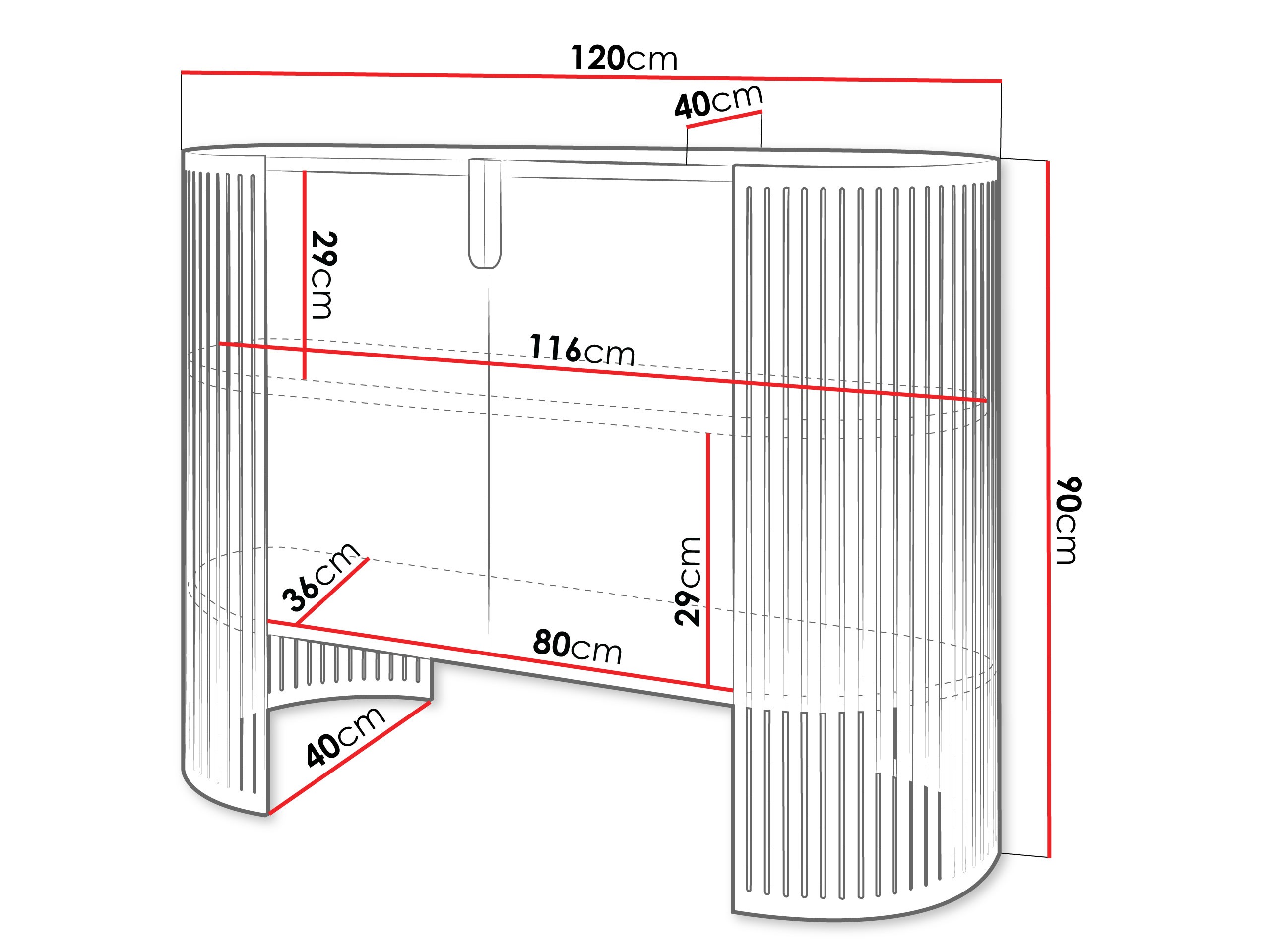Sideboard SD2799 mit beschädigter verpackung