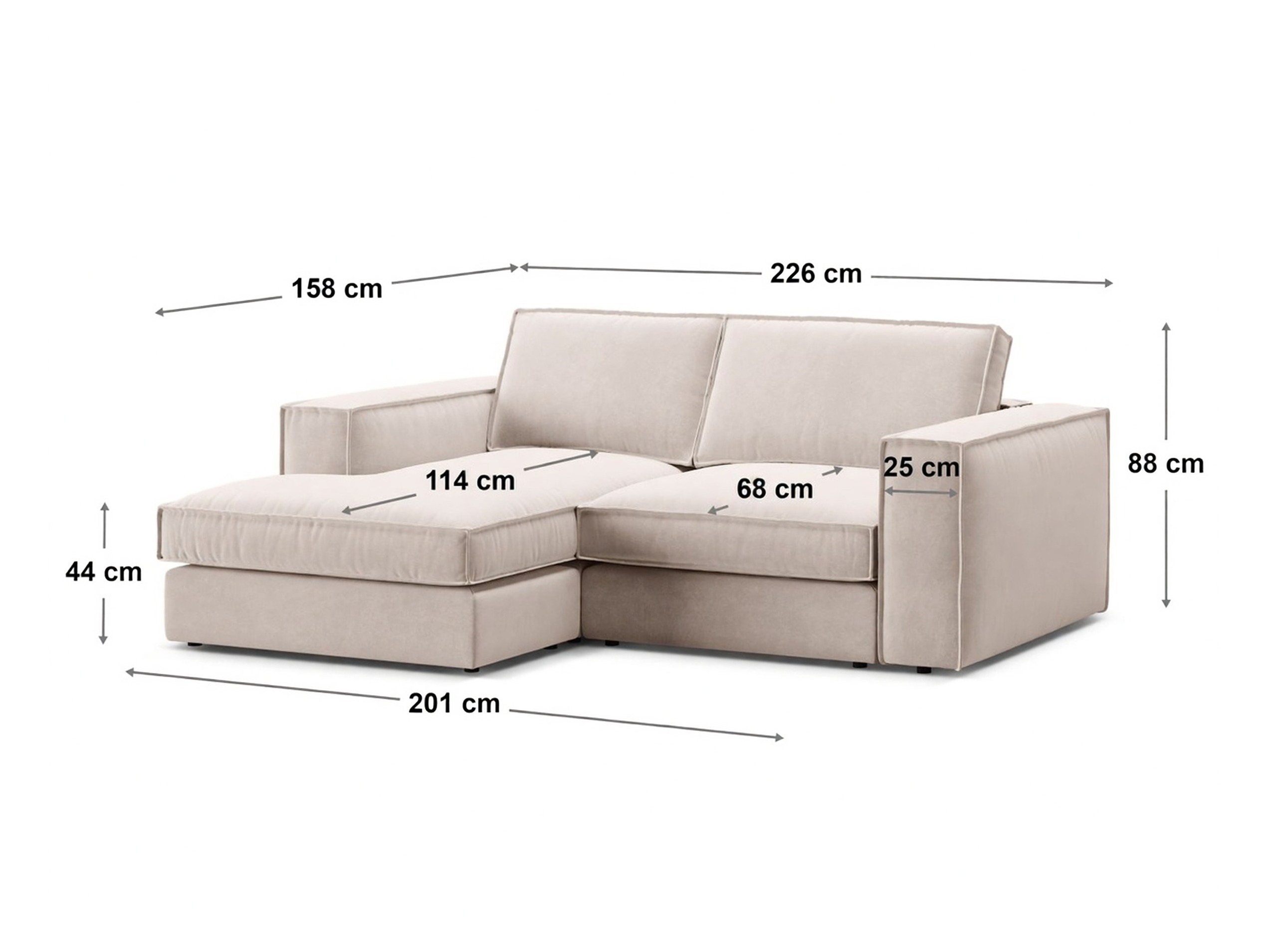 Modulares Ecksofa Dalodei 111 (Babel Toffee)