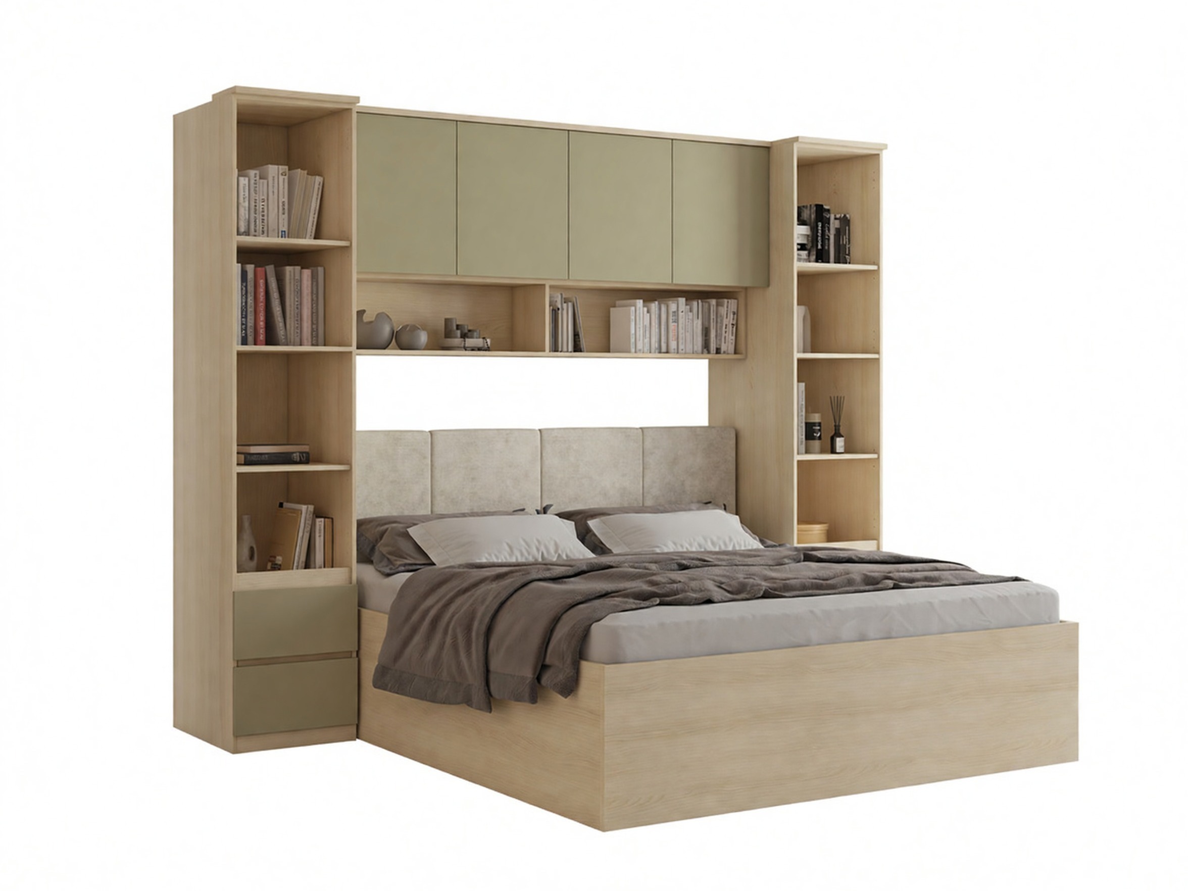 Schlafzimmer-Set Nolcala 124 (Eichenholzoptik + Eukalyptus)
