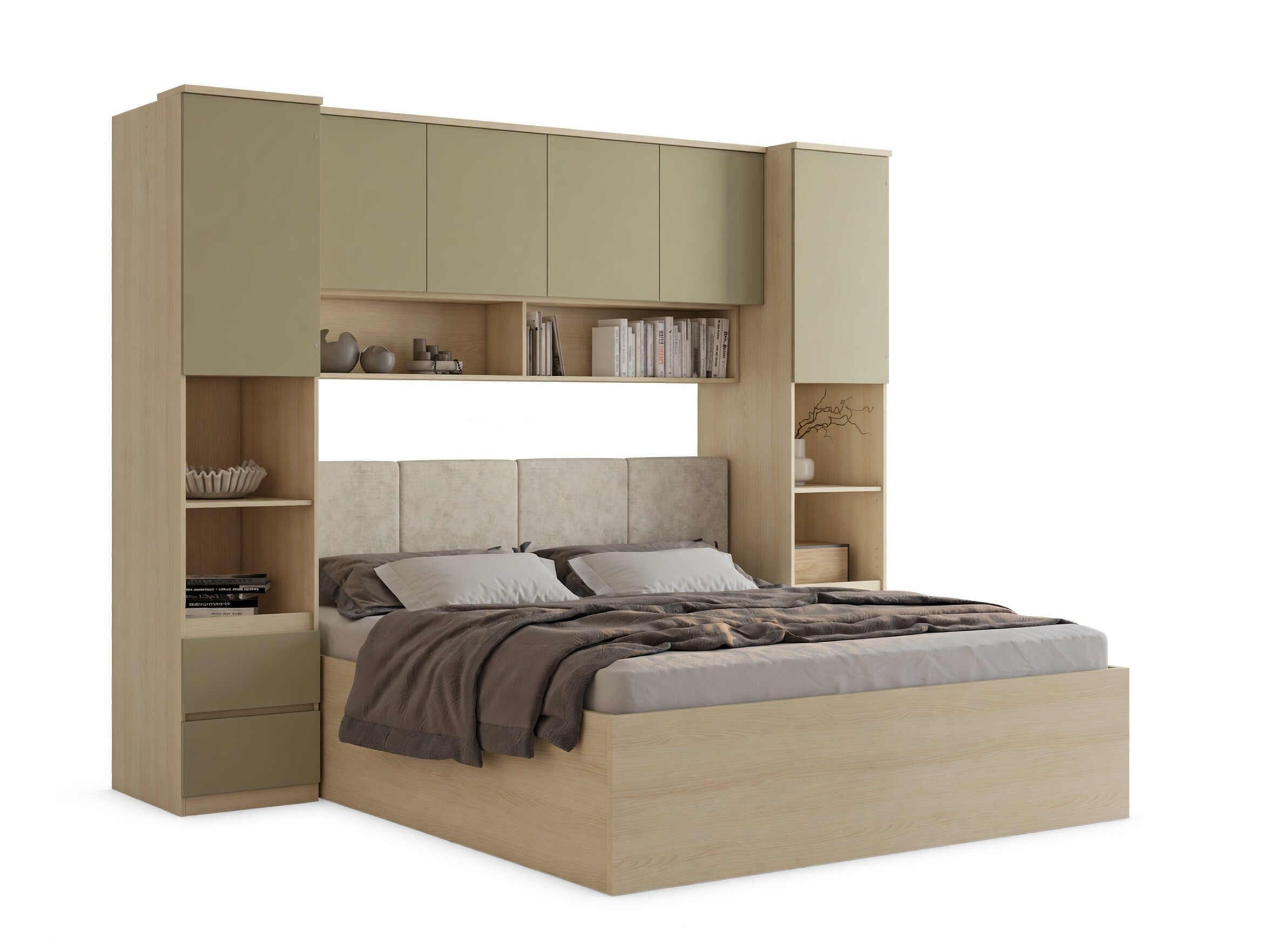 Schlafzimmer-Set Nolcala 126 (Eichenholzoptik + Eukalyptus)