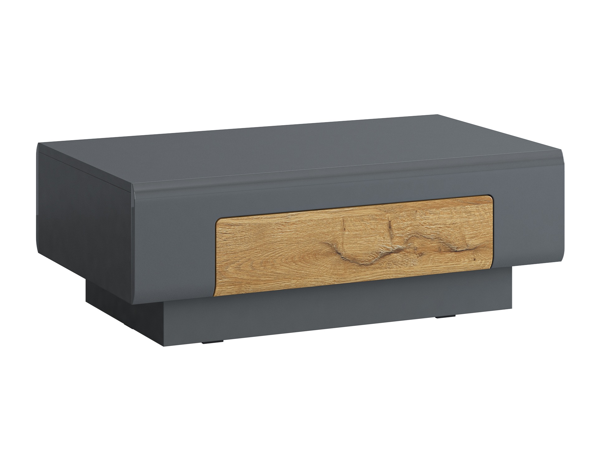 Couchtisch Torsone 111 (Anthrazit + Gloss anthrazit + Grandson Eichenholzoptik)