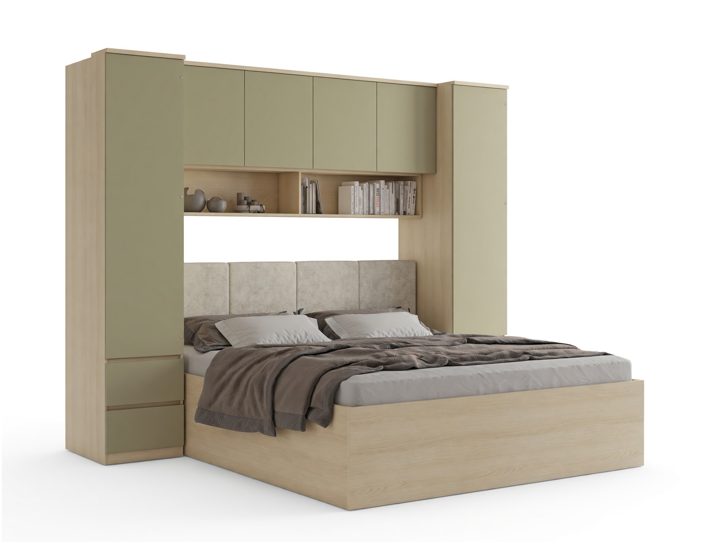 Schlafzimmer-Set Nolcala 125 (Eichenholzoptik + Eukalyptus)