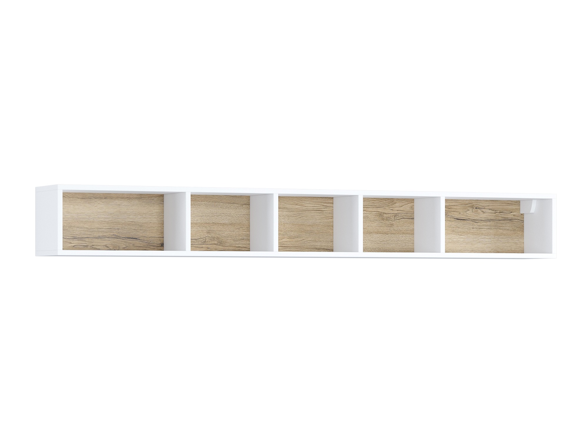 Wandregal Torsone 105 (Weiss + San Remo Eichenholzoptik)