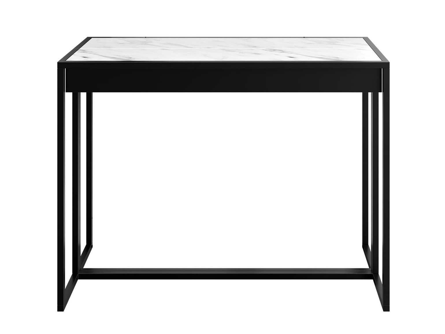 Tisch Buch Oswego 180 (Schwarz + Weisser Marmor)