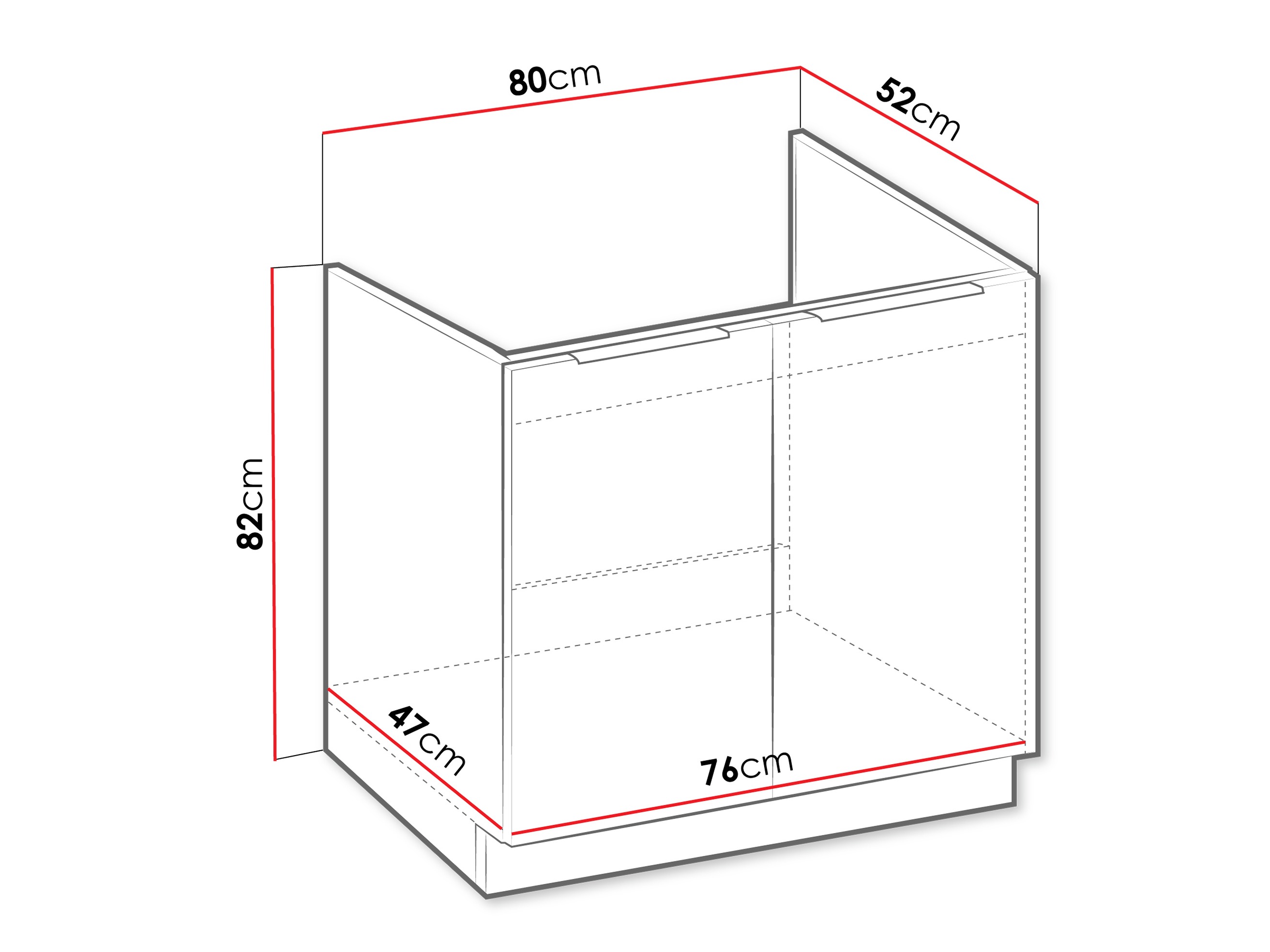 Modularer Waschbeckenschrank mit Türen Sole 153