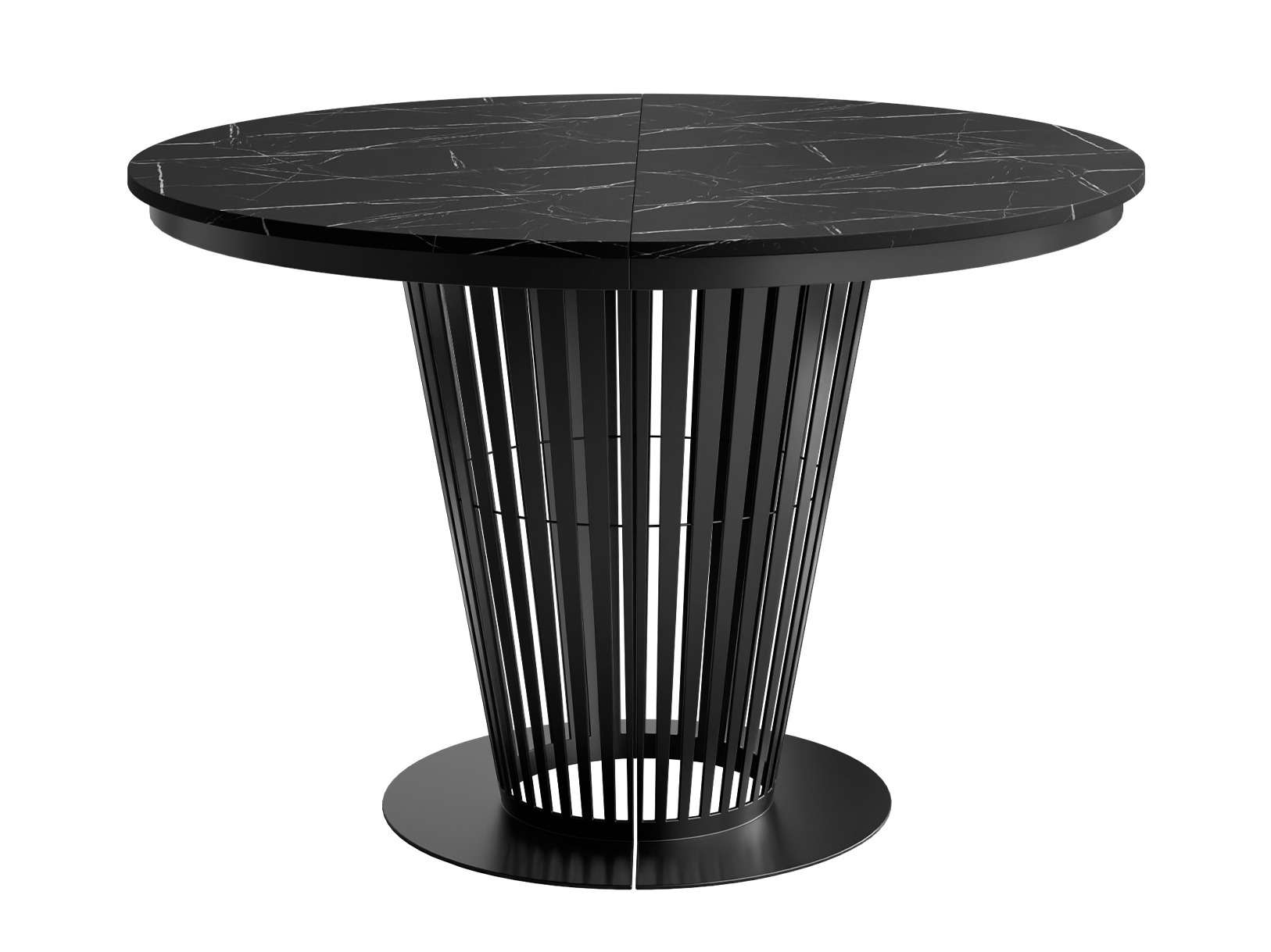 Tisch Oswego 179 (Schwarz + Schwarzer Marmor)