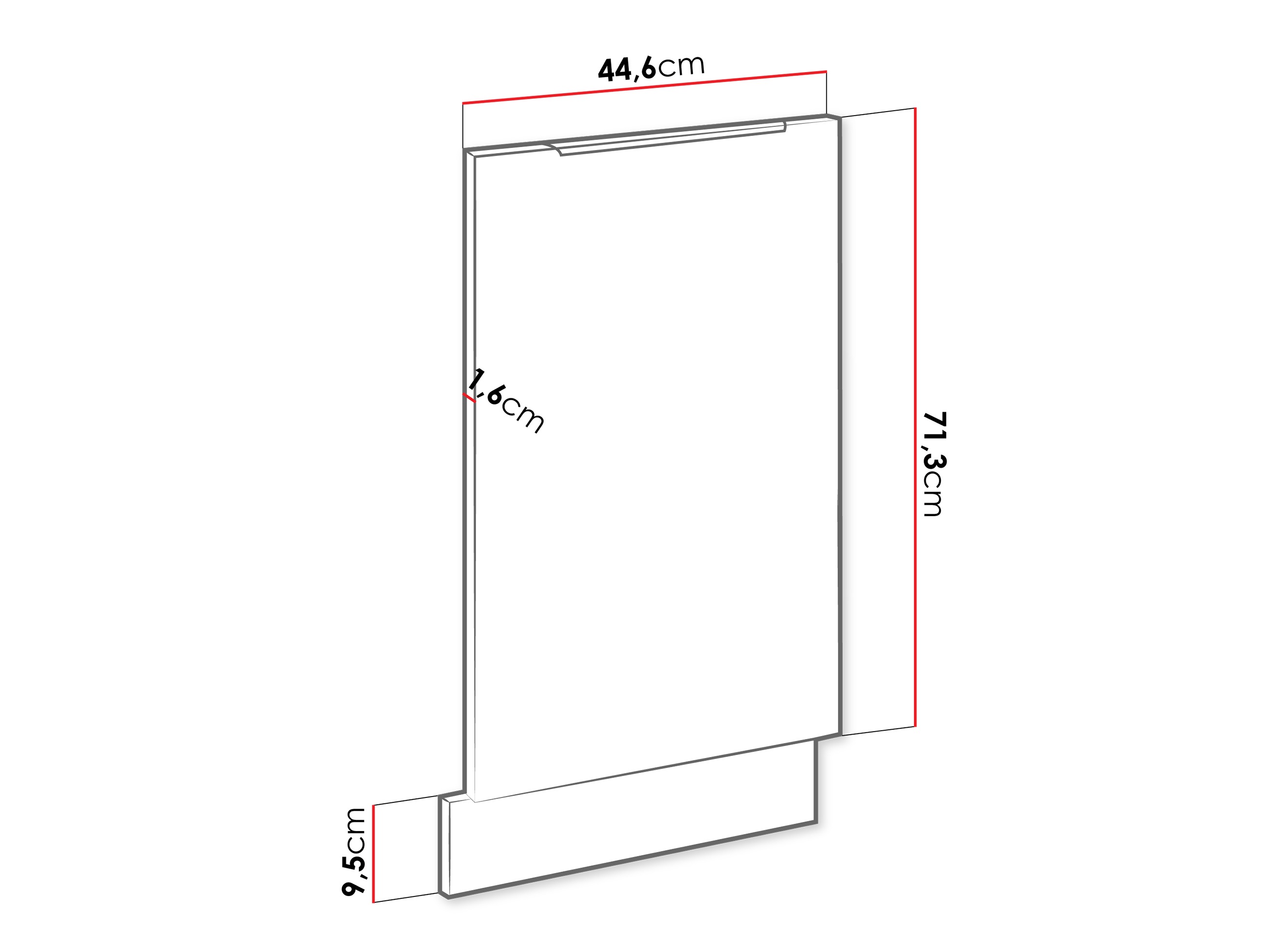 Tür für Geschirrspüler Sole 156