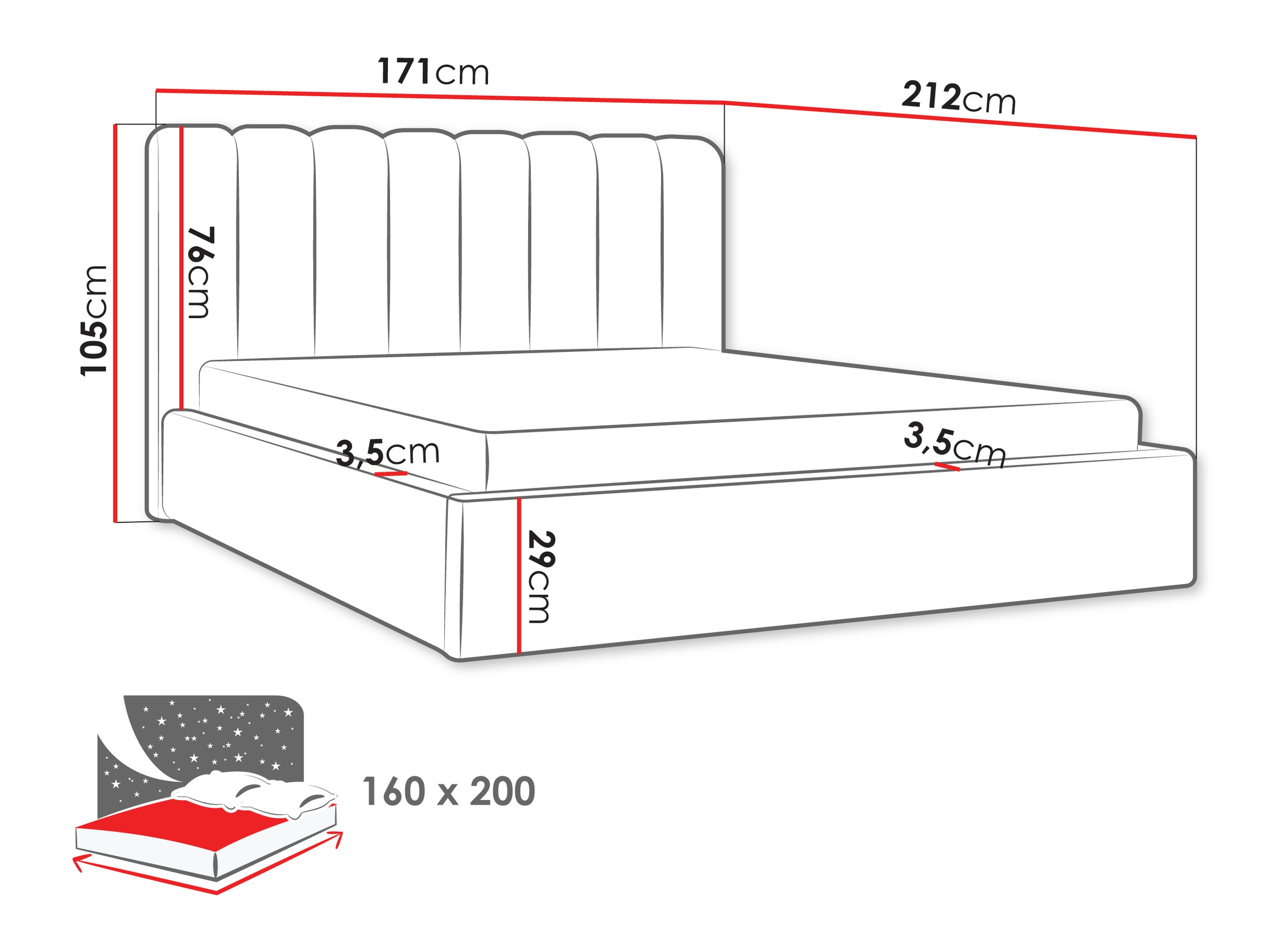 Bett ComfiDream Stylos (Margo 227.01)